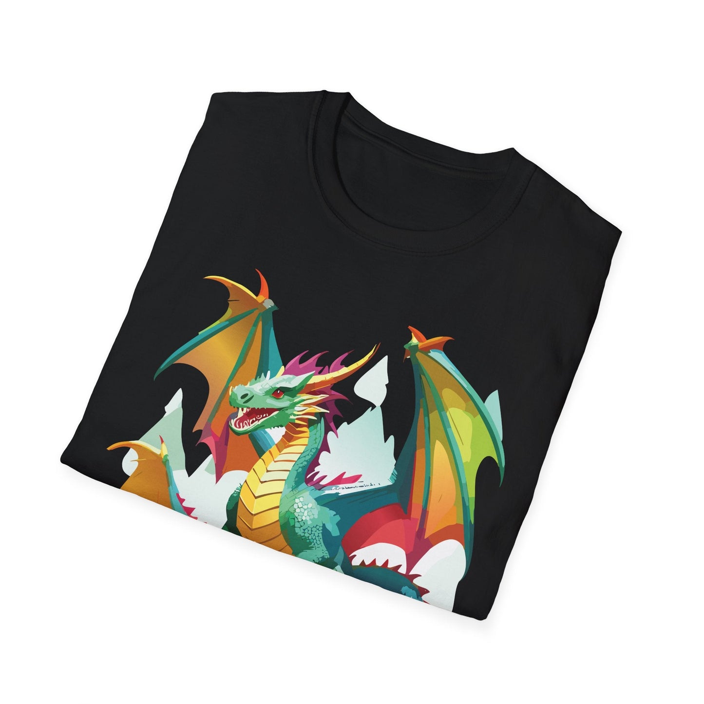 Dragon Graphic Unisex Cotton Softstyle Art Design Tee With Animals 2