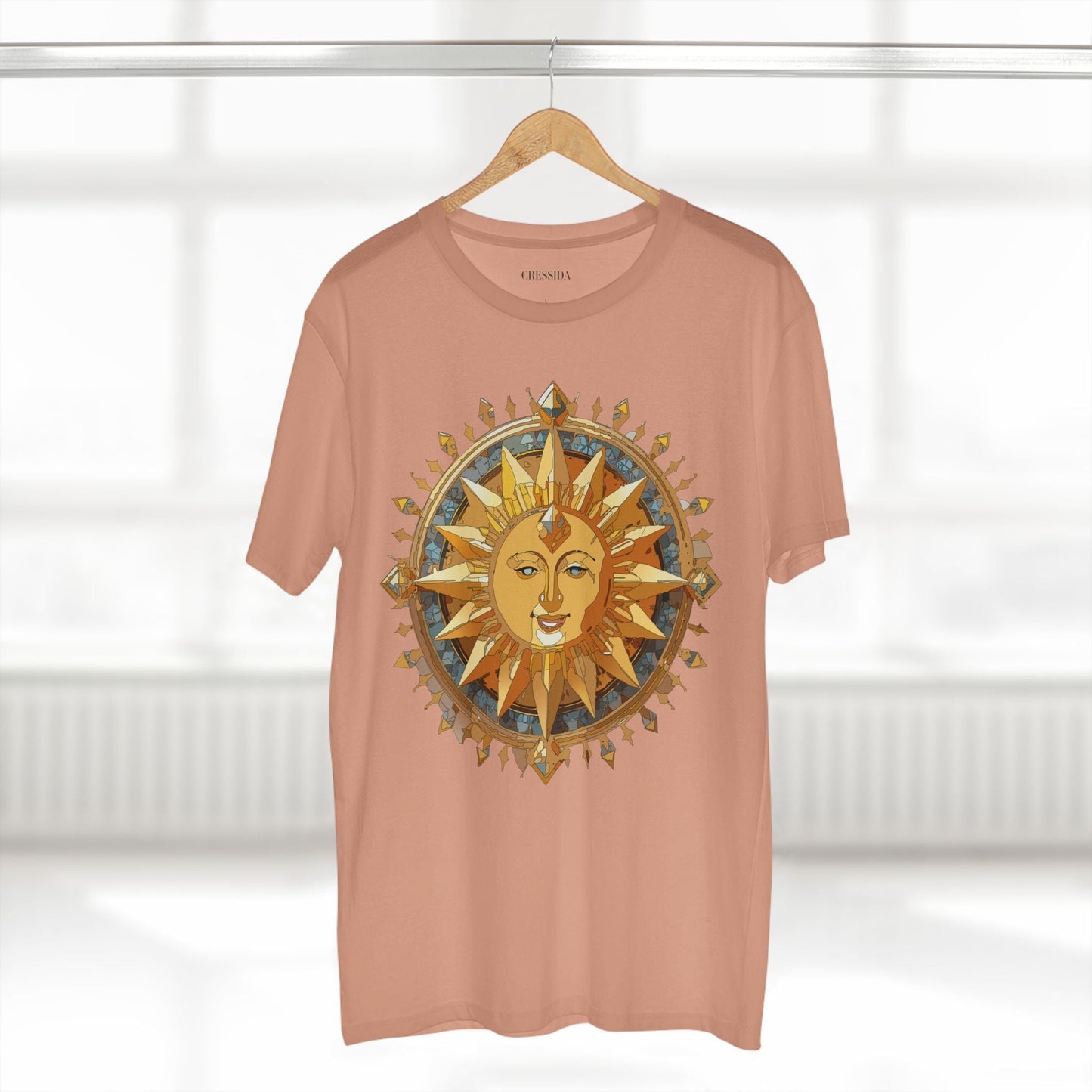 Gold Sun Graphic Unisex 100 Cotton T-Shirt with Golden Art Design 16