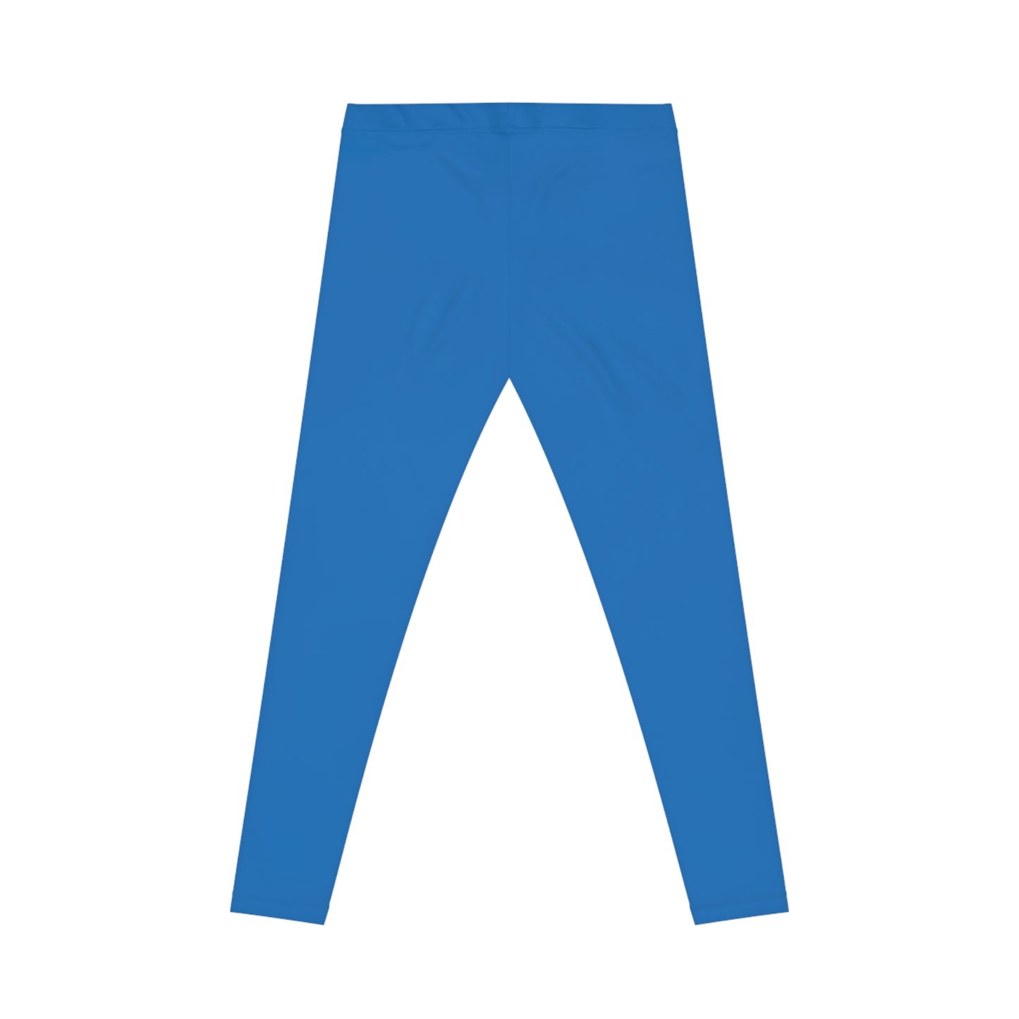 Bright Marine Blue Color Women's Poly-Span Casual Leggings XS-2XL