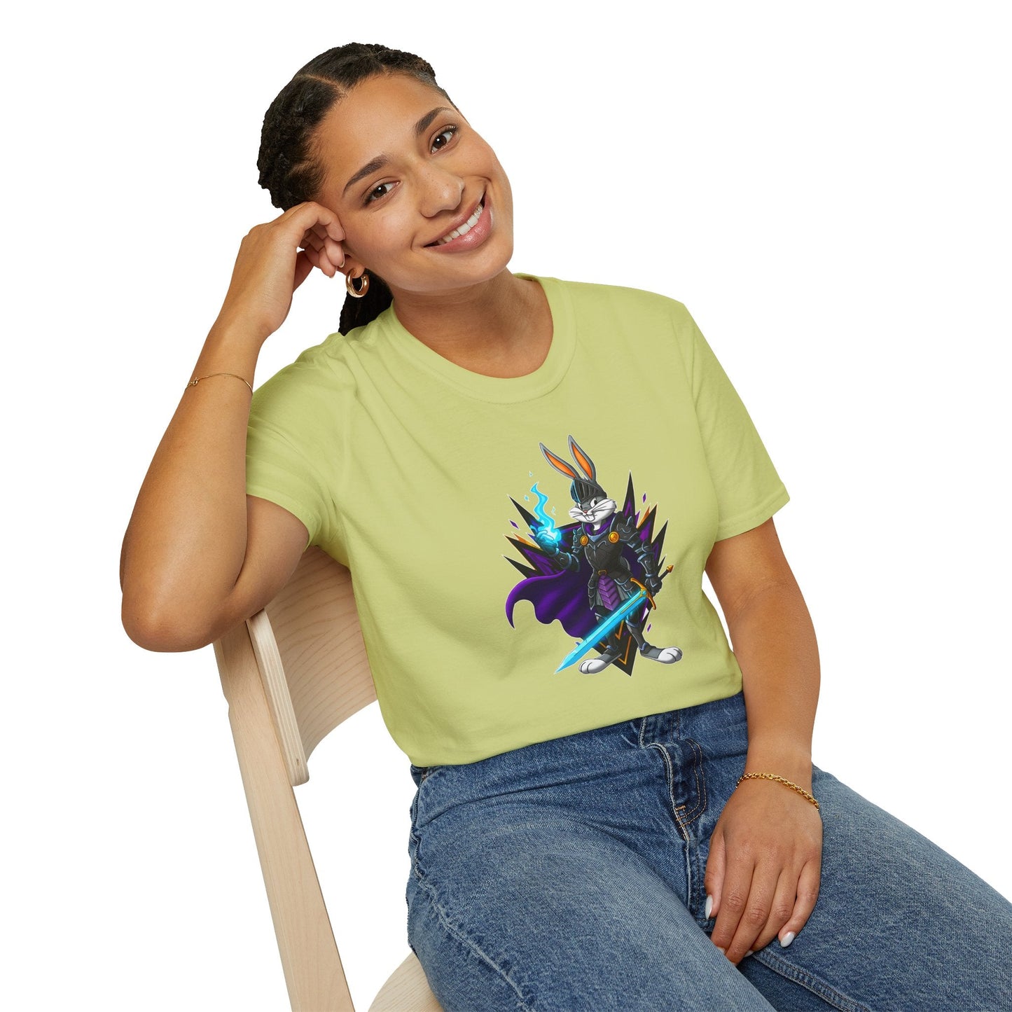 Bugs Bunny Shirt Unisex Gildan Softstyle Tee 100 Percent Cotton Cartoon Graphic Design