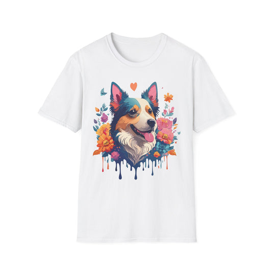 Animal Print Dog Shirt Unisex Softstyle Cotton Tee For Pet Lovers