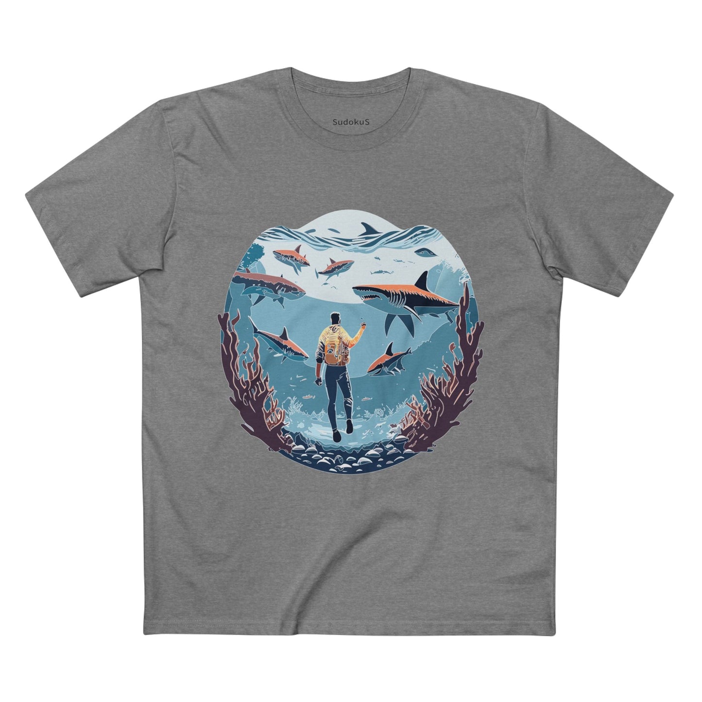Ocean Coast Graphic Unisex 100 Cotton Staple Tee 4