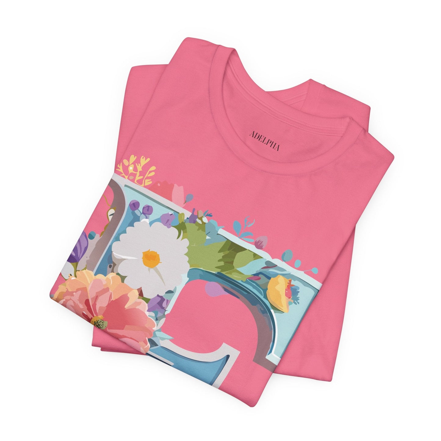 Letter F Shirt Unisex Graphic Tee Vintage Inspired Artwork By Adelpha Short Sleeve