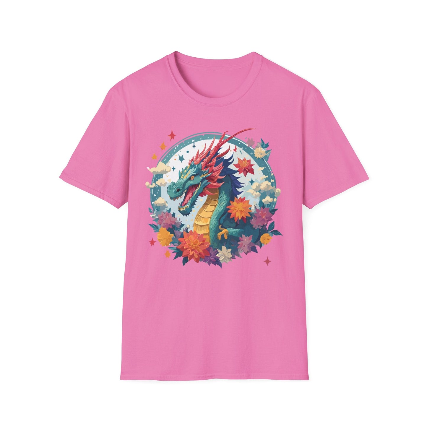 Dragon Graphic Unisex 100 Cotton Tee with Animal Artwork Design 3