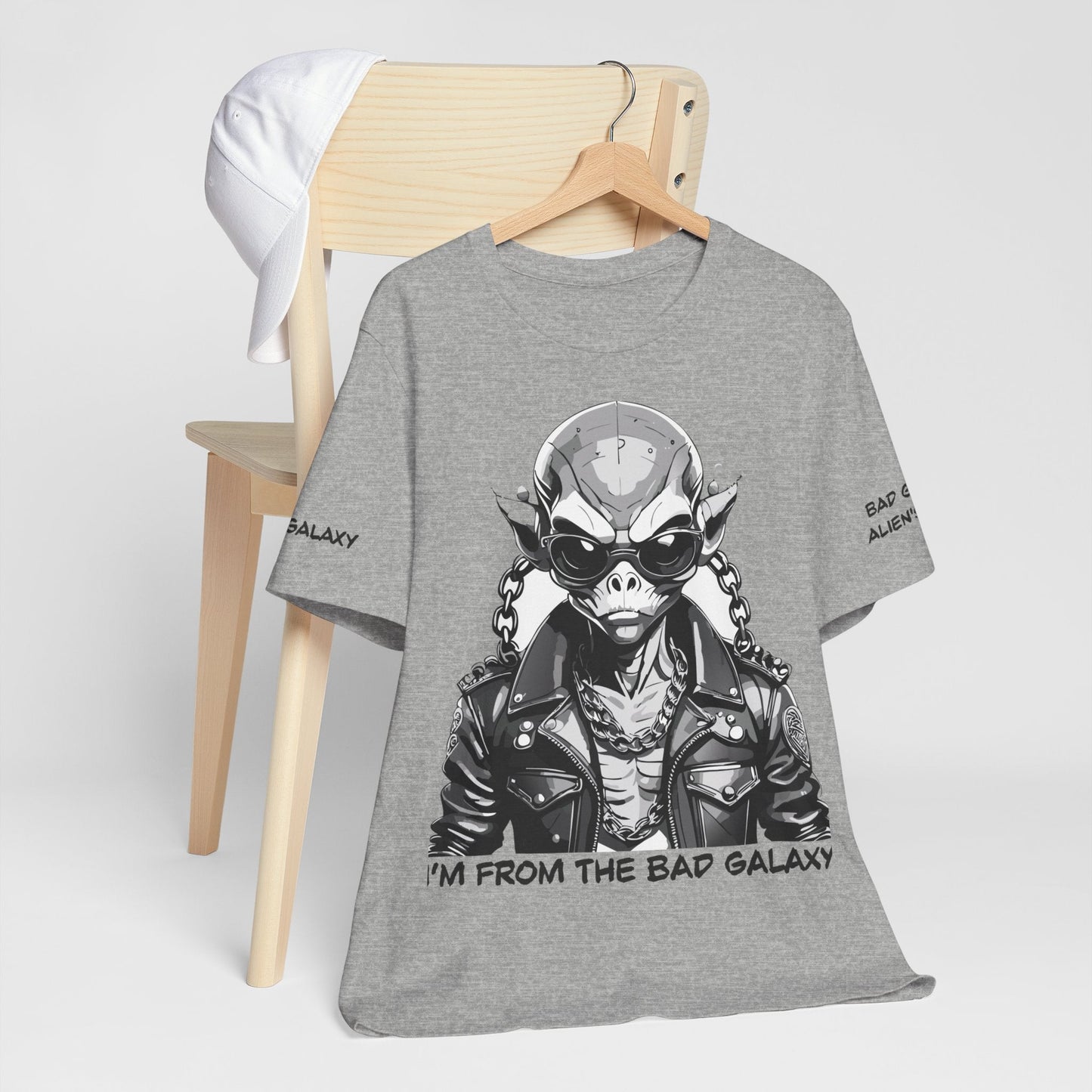 Tee Shirt With Alien From Bad Galaxy Made To Order 100 Percent Cotton Eco Friendly Inks USA