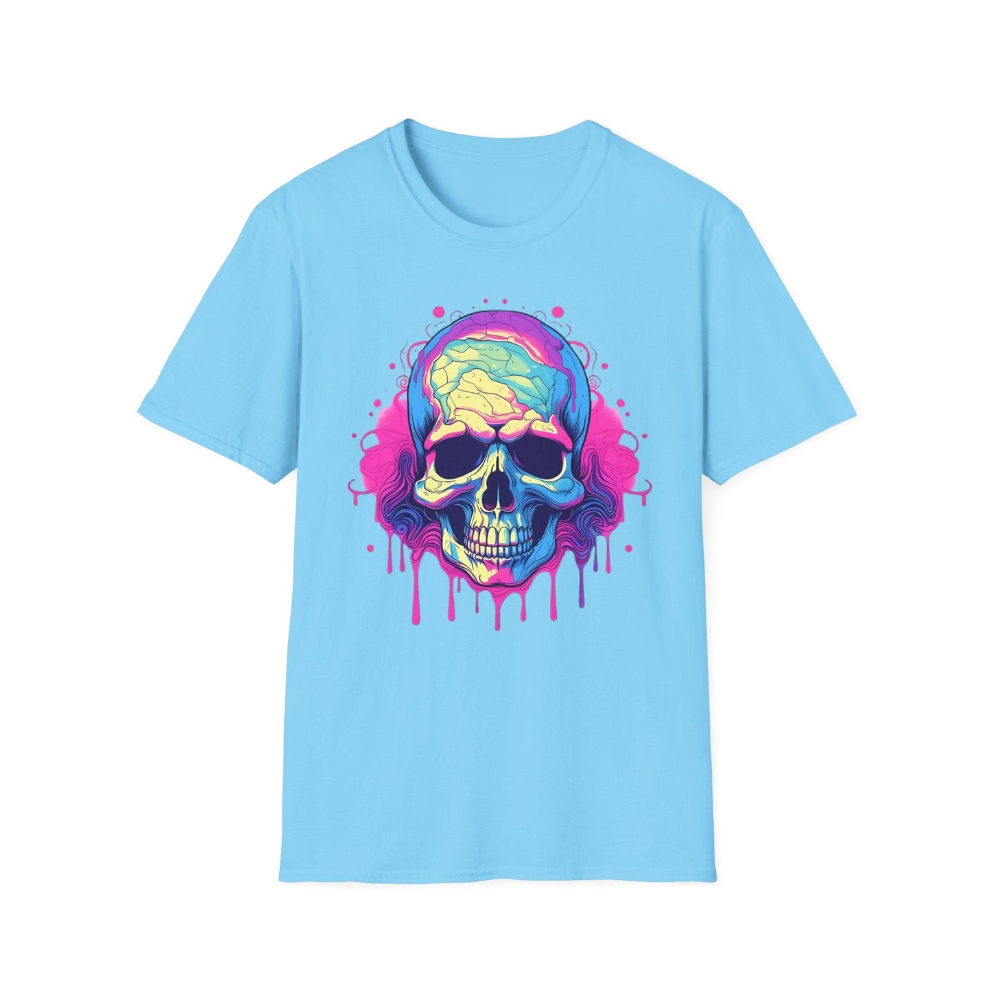 Skull Tee Shirt Unisex Skeleton Design Gildan Softstyle 64000 Ring Spun Cotton Tee