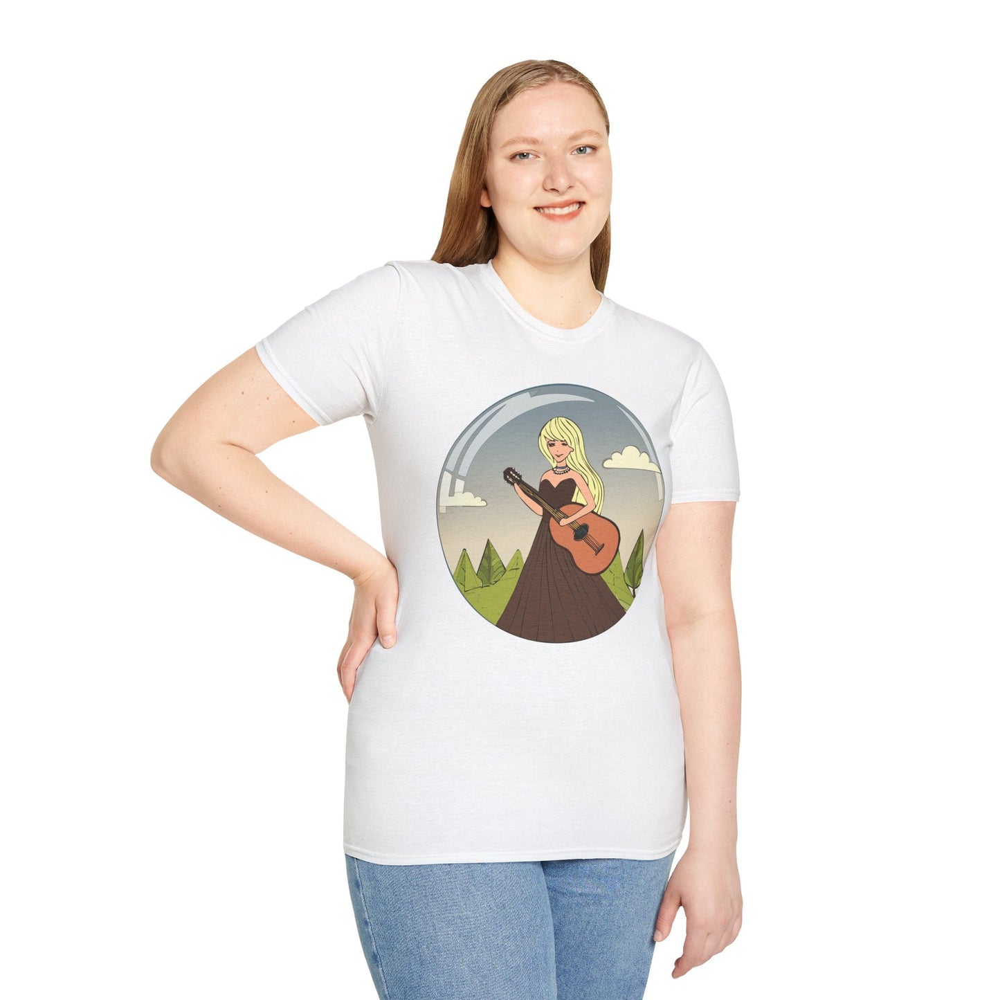 Womens Graphic T Shirt Art Design Tee Softstyle 100 Percent Ring Spun Cotton Short Sleeve