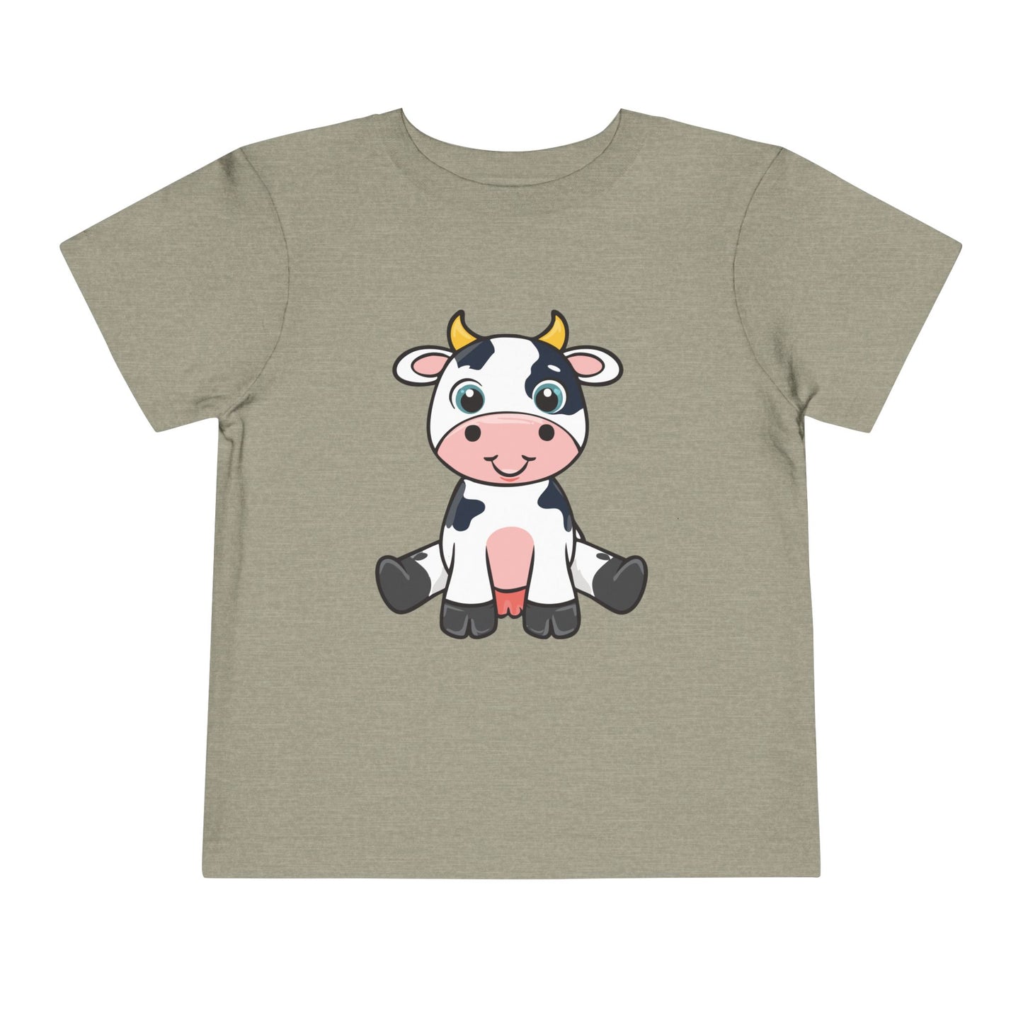 Cute Cow Toddler Short Sleeve Tee - Adorable Kids T-Shirt for Animal Lovers (T2-T5)