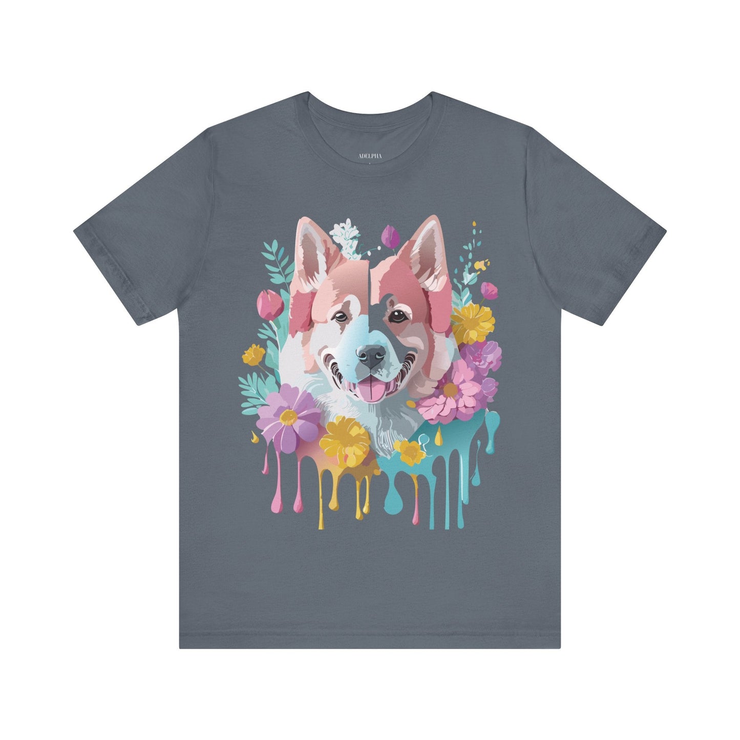 Dog Shirt Graphic Tee Unisex Short Sleeve Adelpha Art Design Vintage Inspired Artwork Edition