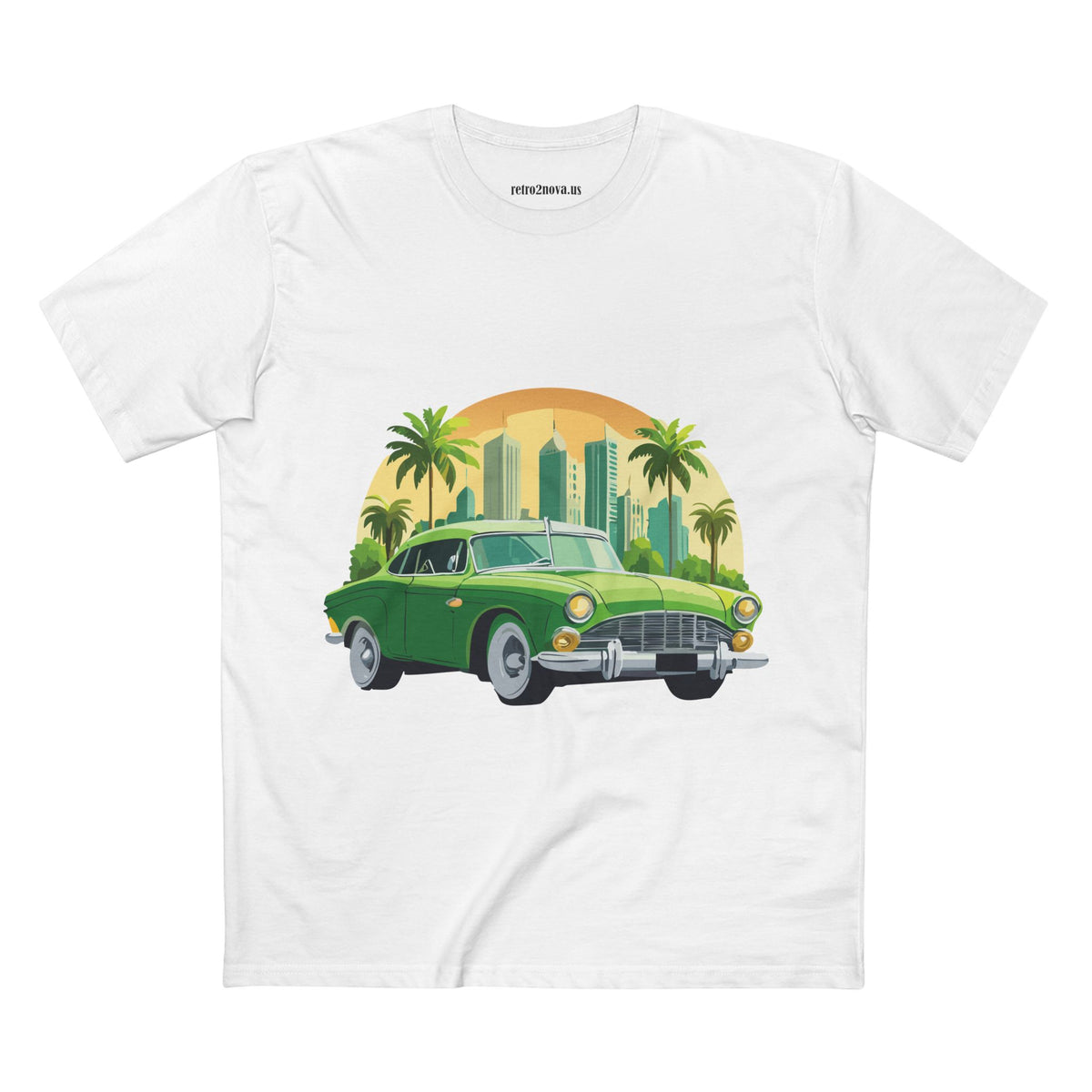 Retro Car Vintage Graphic Tee Staple Unisex 100 Cotton Tee Shirt - RC-7