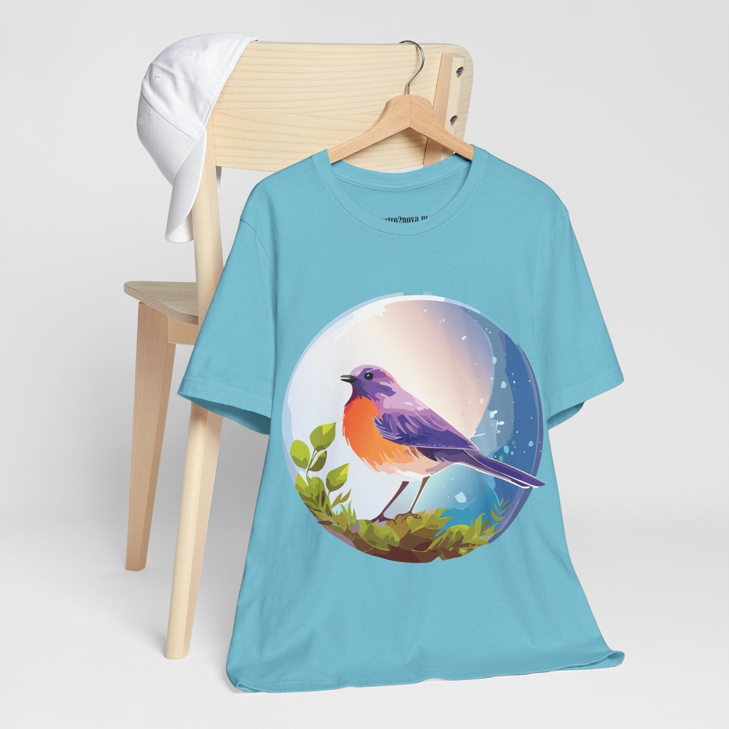 Unisex Animals And Bird Shirt Graphic Cotton T Shirt With Original Retro2Nova Art Premium Short Sleeve Tee