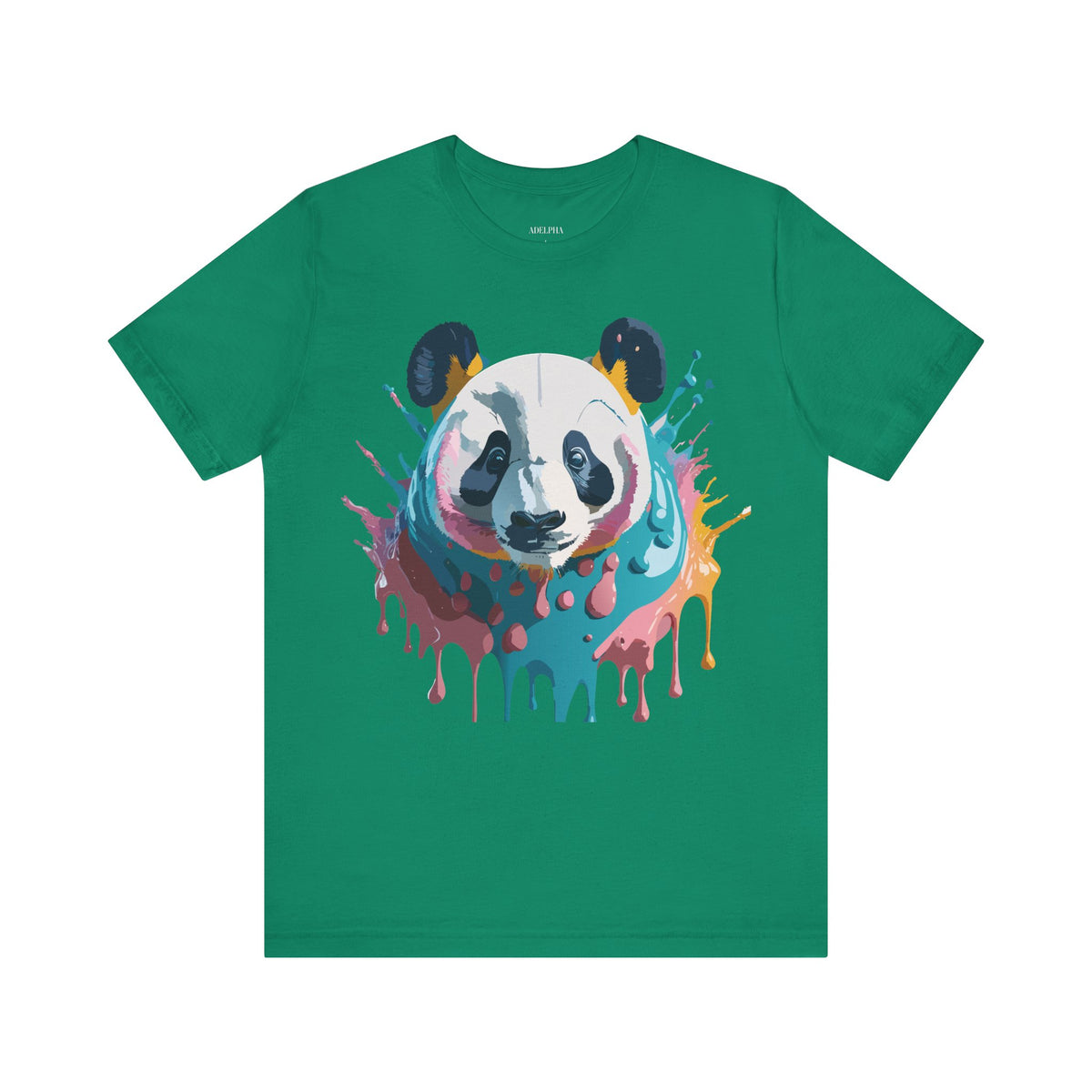 Panda Graphic Unisex Cotton Bella+Canvas Tee with Art Animal Design e140