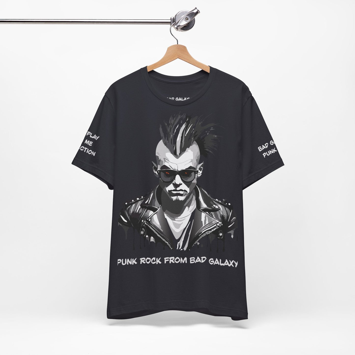 Punk Rock Tee Shirt From Bad Galaxy Made To Order 100 Percent Cotton Eco Friendly Inks
