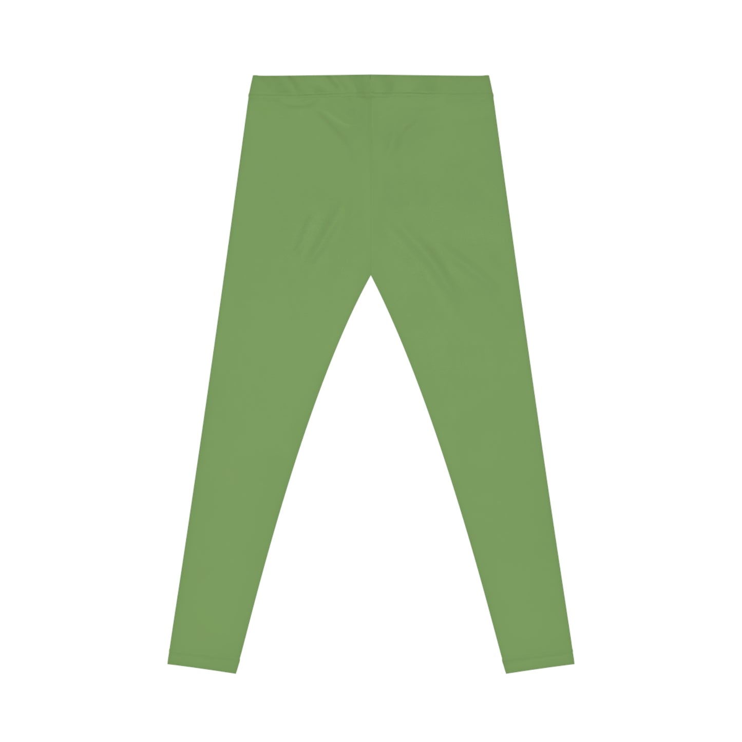Sage Green Color Women's Poly-Span Casual Leggings XS-2XL