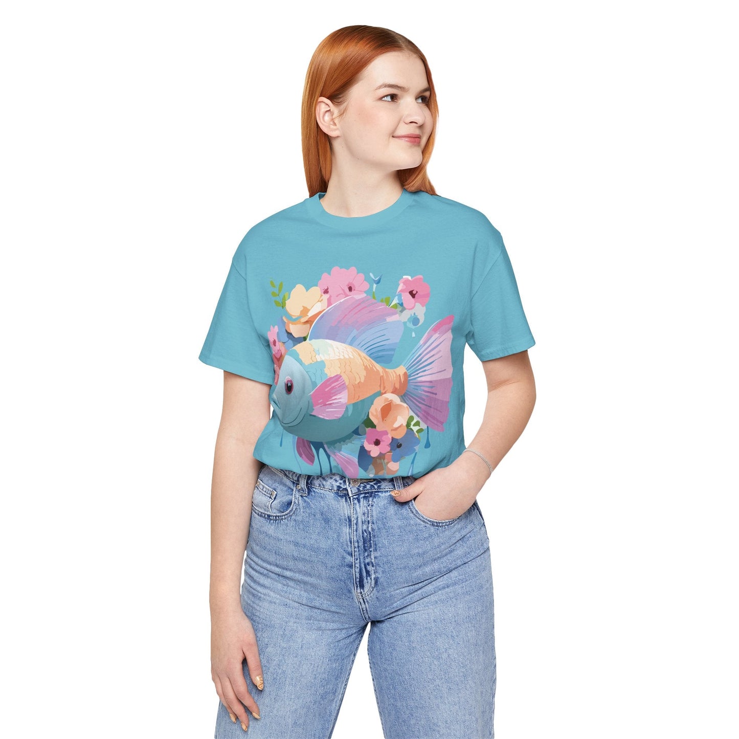 Fish Graphic Unisex 100 Cotton Vintage Artwork Tee 1
