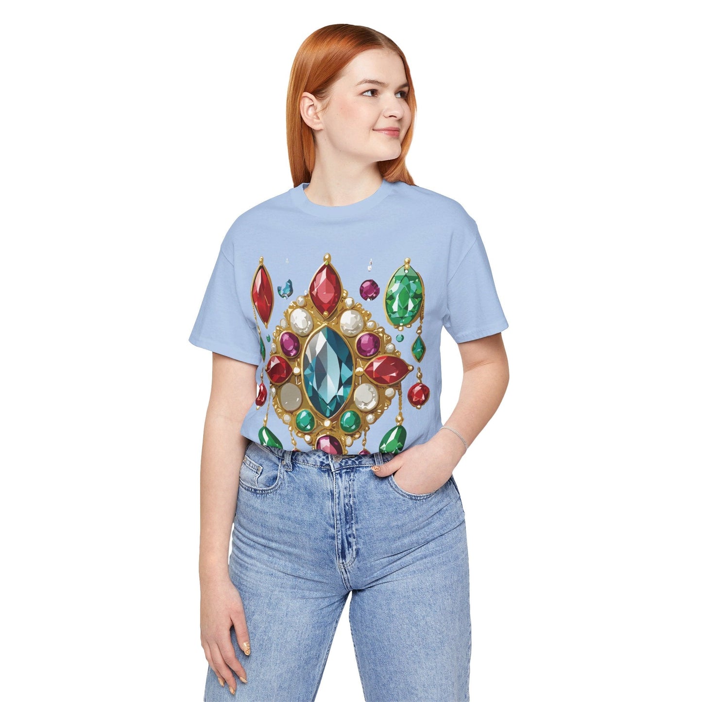 Jewelry Graphic Unisex 100 Cotton Vintage Treasure Art T-Shirt 44