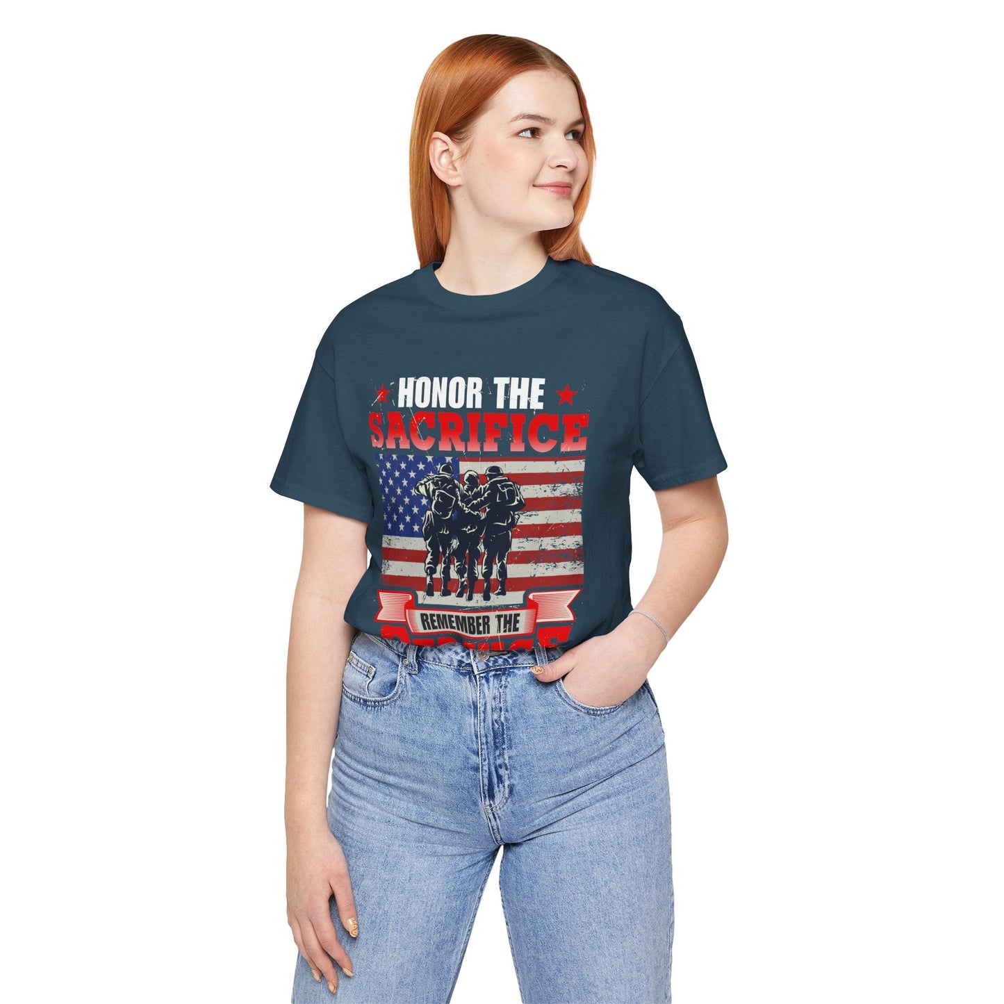 American Flag Graphic Unisex Cotton T-Shirt v24