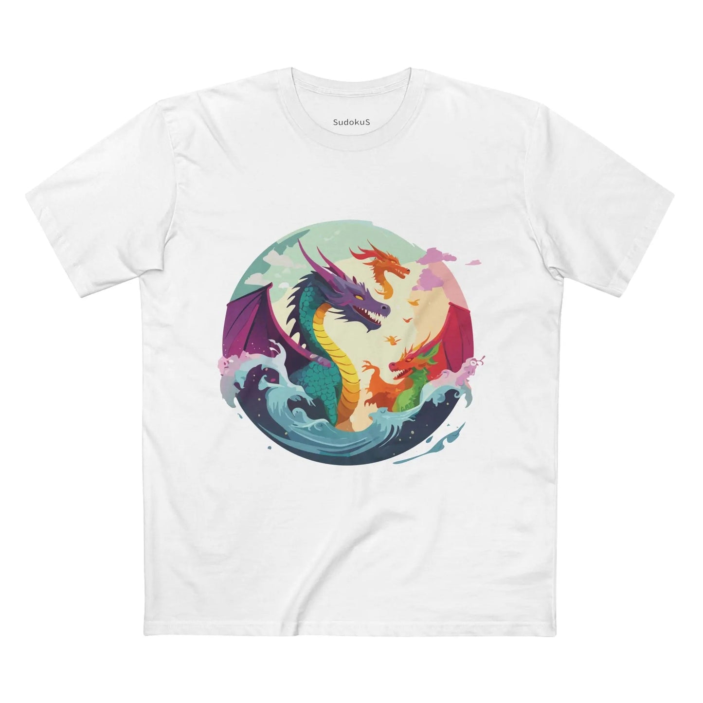 Dragon Graphic Unisex 100 Cotton Staple Tee 14