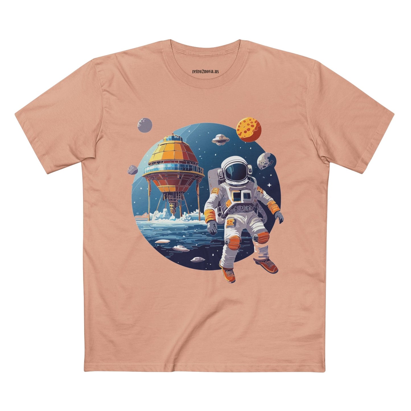 Cosmos Astronaut Shirt CS 38 Unisex Premium Cotton Tee With Original Art Design Retro2Nova