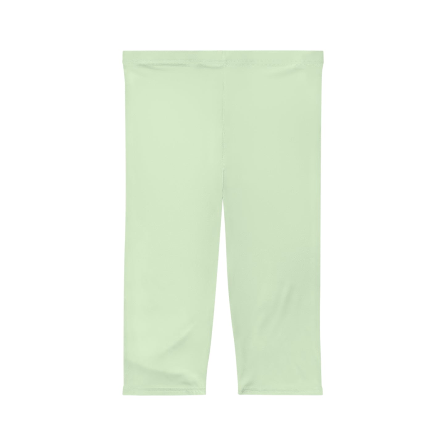 Frosted Mint Color Women's Brushed Suede Poly Span Casual Capri Leggings XS-2XL
