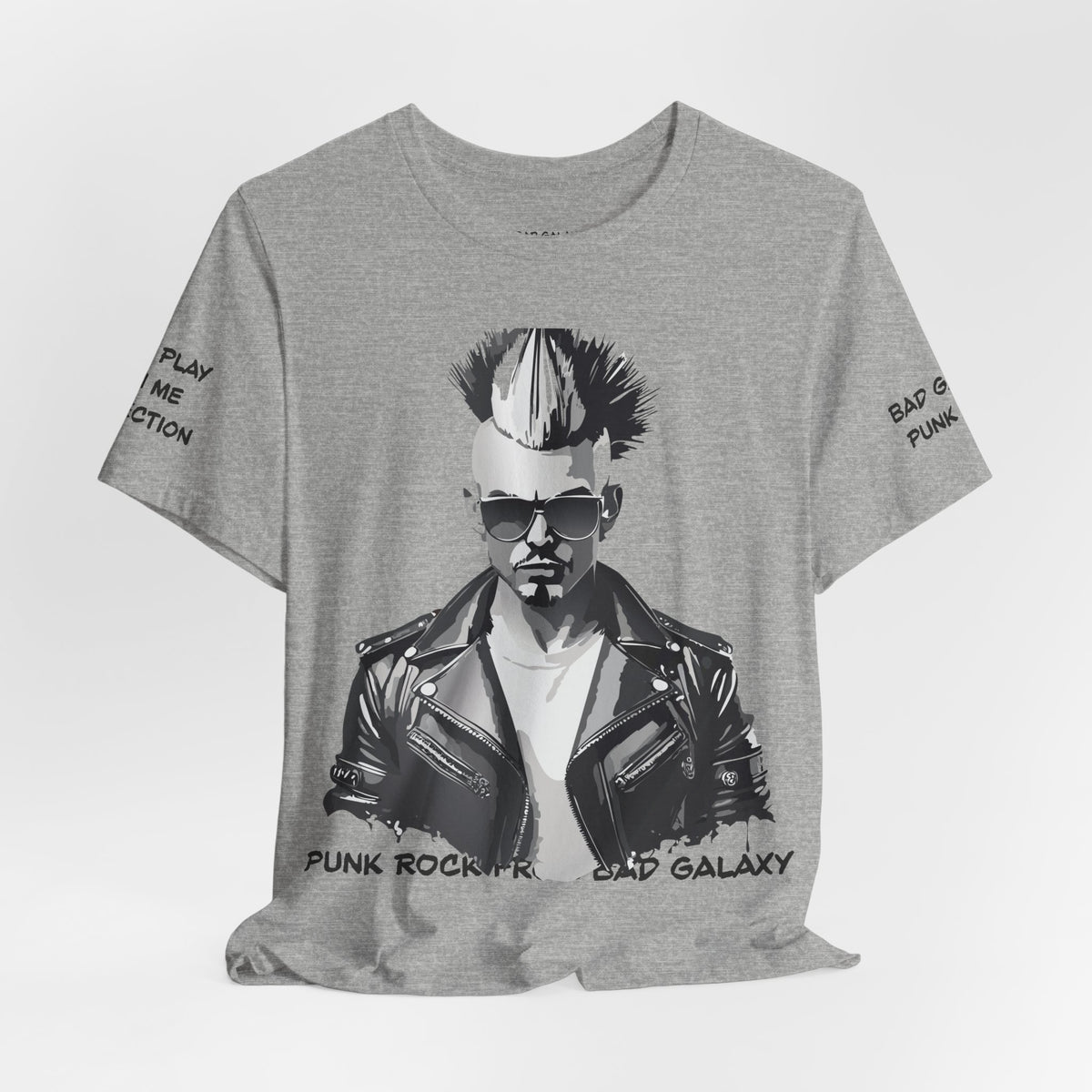 Punk Rock Graphic Unisex Cotton Bella+Canvas Tee with Art Design b34