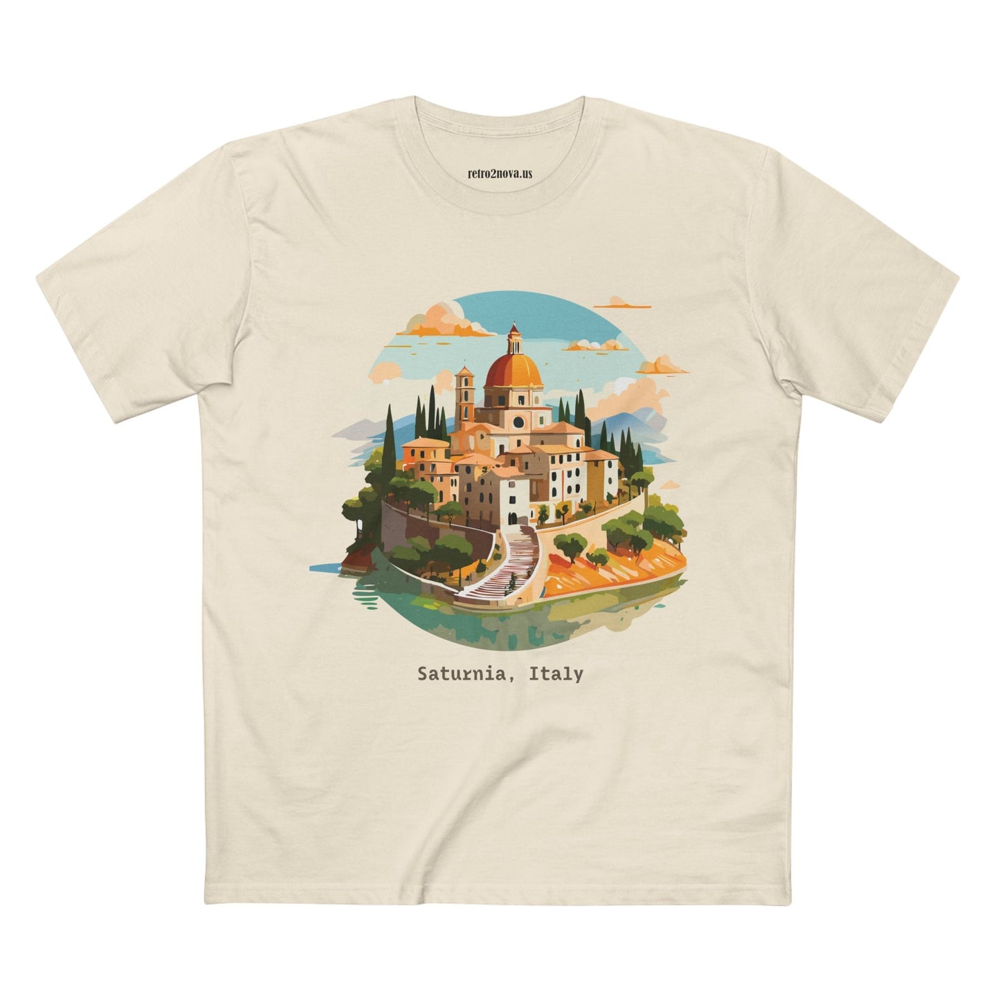 Italy Travel Shirt Unisex Tourist Tee With Original Art Design Retro2Nova Premium Cotton