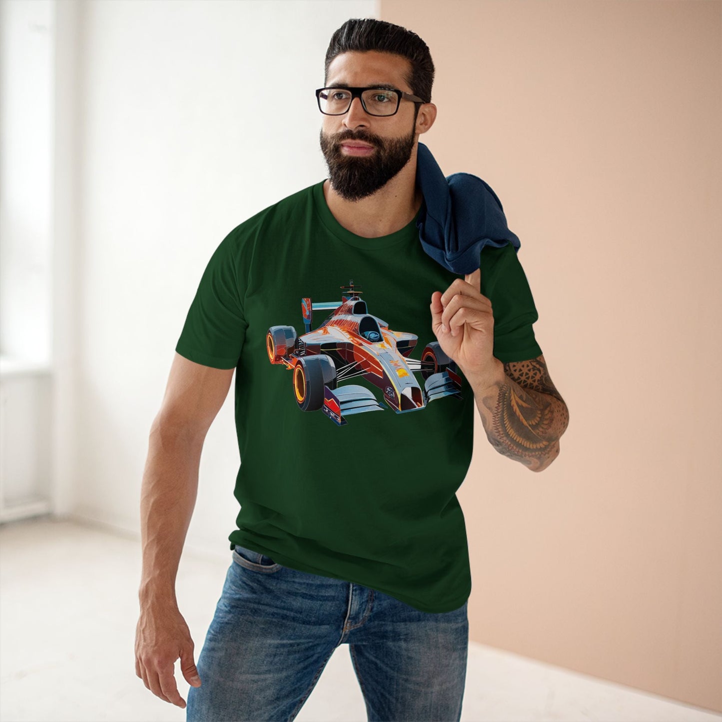 Car Graphic Unisex 100 Cotton Staple Tee 9