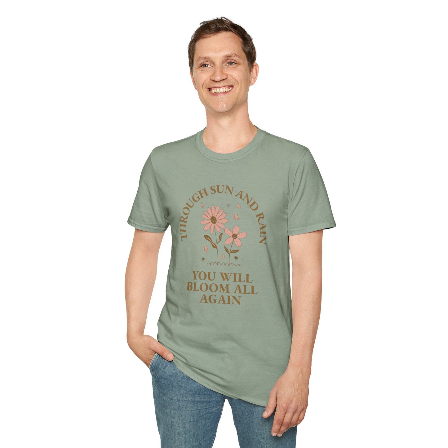 Positive Slogan T Shirt For Everyday Motivation Unisex Tee With Positive Words And Good Quotes Gildan Softstyle 64000