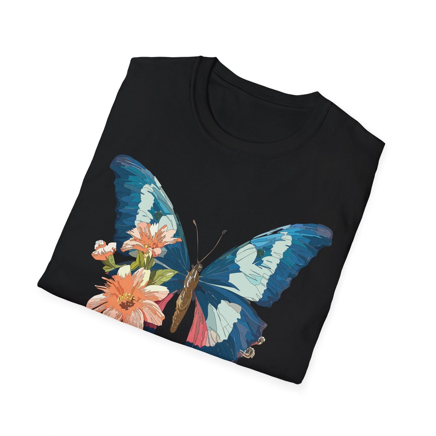 Butterfly Themed Unisex T Shirt Monarch Design Softstyle 64000 100 Cotton Tee For Everyday Comfort
