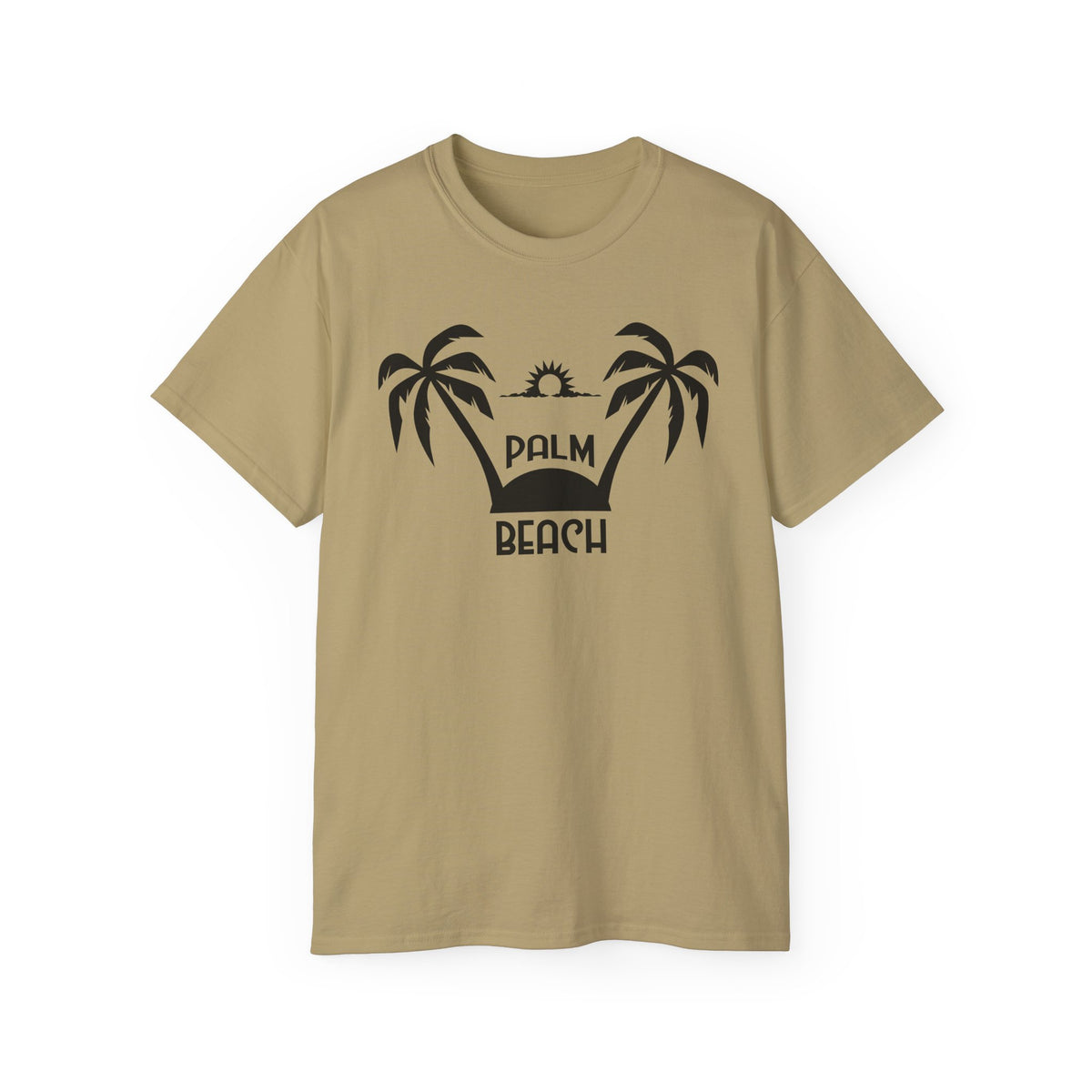 Palm Beach palm trees tee | Retro sunset graphic shirt