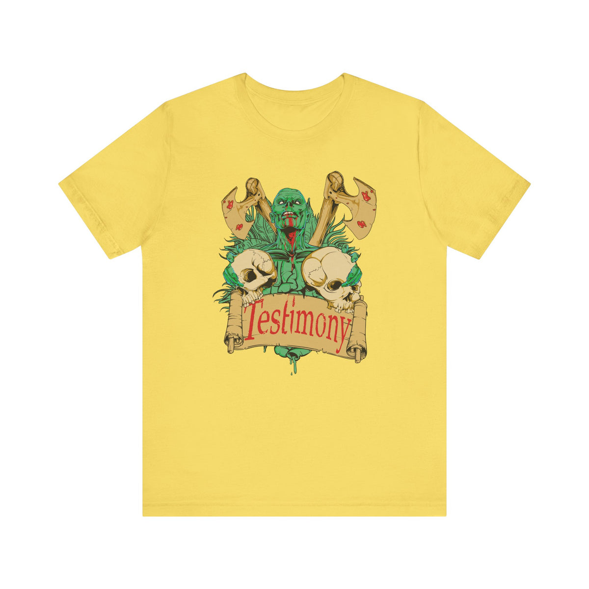 Cthulhu Skull Axes Testimony Tee Lovecraft Horror Mythos Unisex Cotton Shirt Art-42