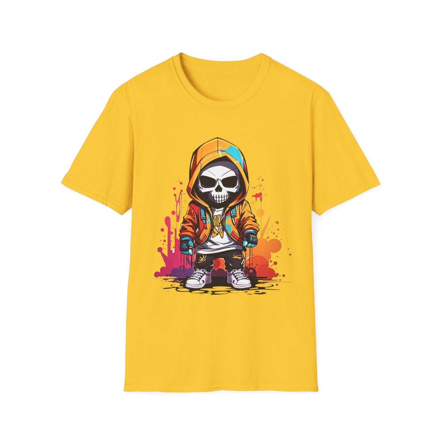 Skull Shirt Unisex Skeleton Graphic Tee Gildan Softstyle 64000 100 Percent Cotton