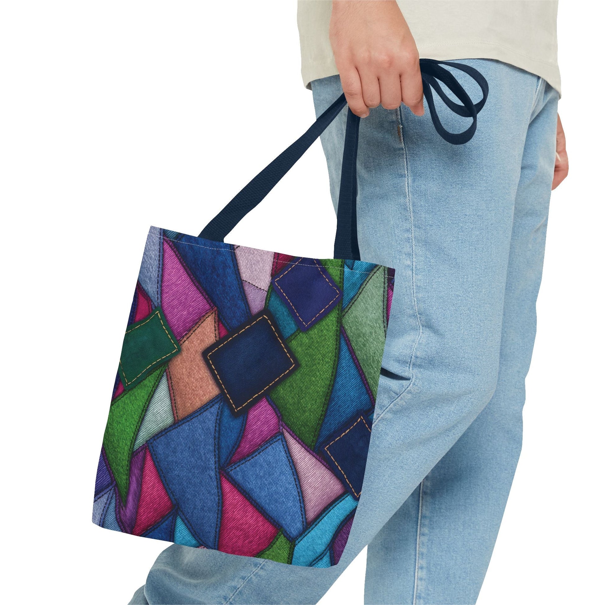 Denim Canvas Bag, Tote Bag Denim Printify