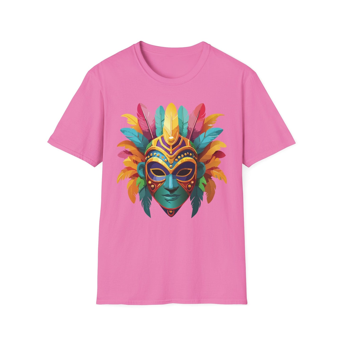Mask Tee Shirt Unisex Masquerade Design Gildan Softstyle 64000 100 Percent Ring Spun Cotton Tee