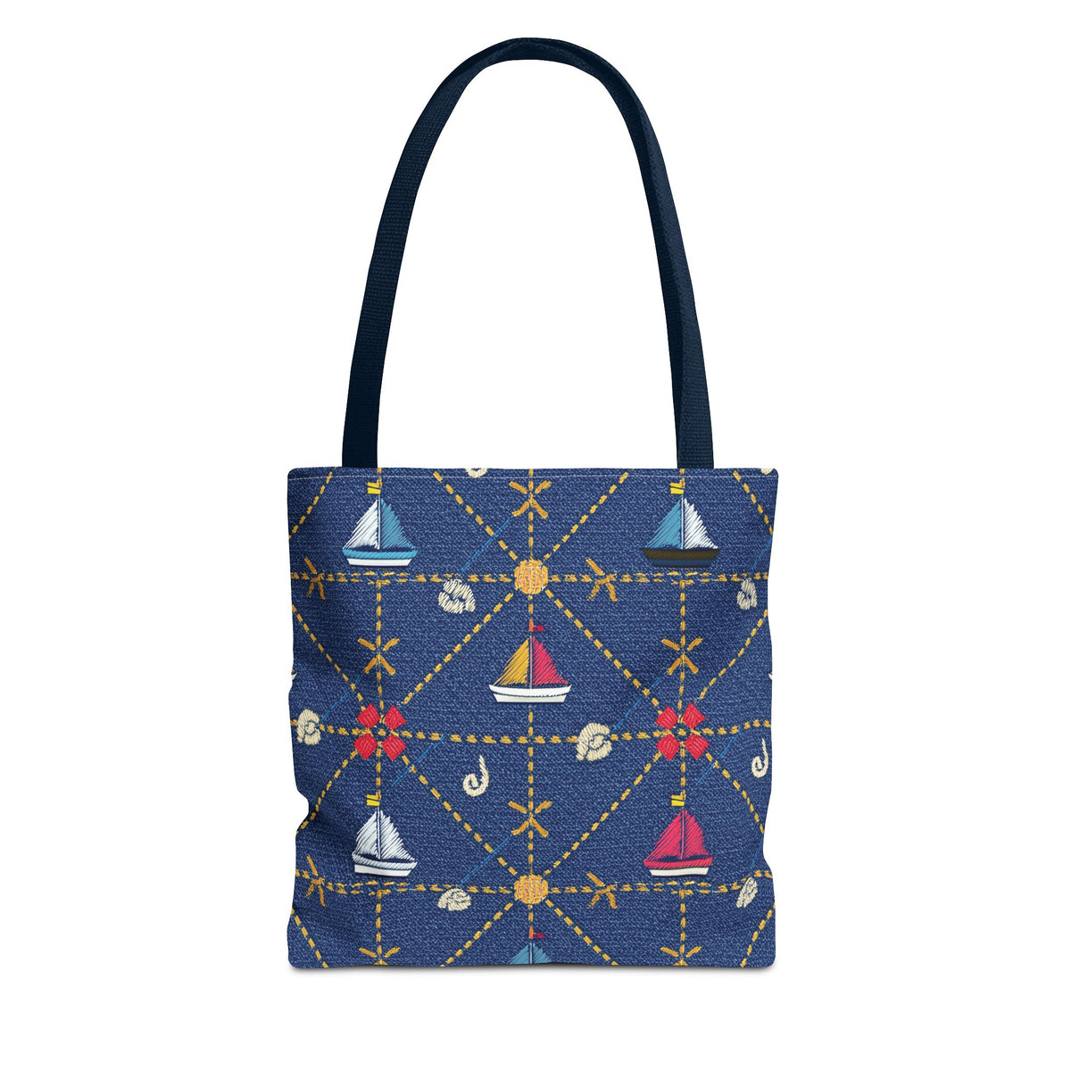 Denim Fabric Imitation Print Unisex Canvas Bag Poly Spun 3 Sizes Tote Bag 182-14