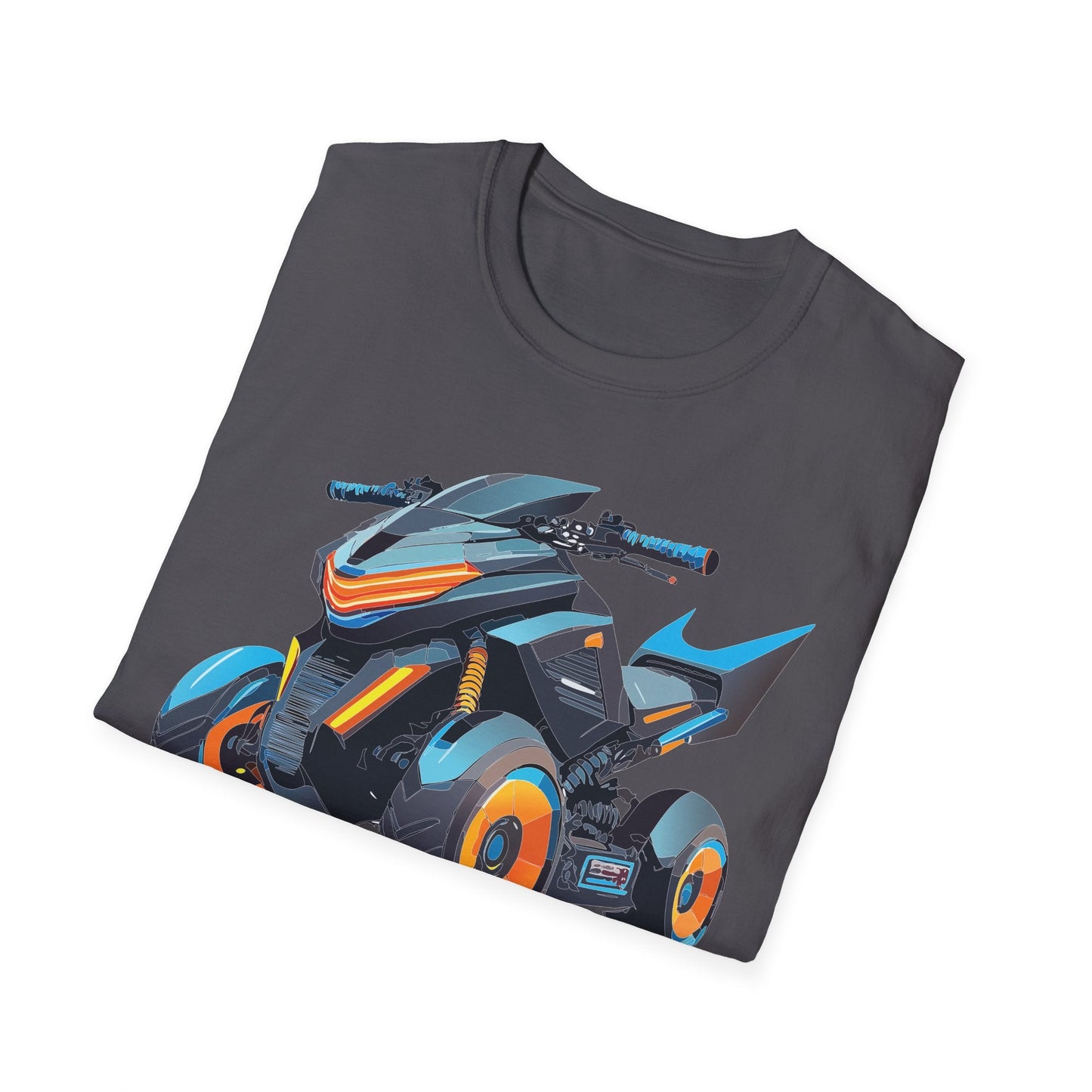 Unisex Motorcycle Art Design T Shirt Softstyle 64000 MTB Graphic Tee For Riders