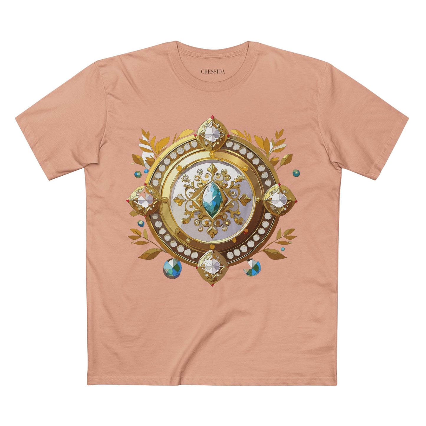 Medallion Graphic T-Shirt Unisex 100 Cotton With Gold Art Design Medal Tee 12