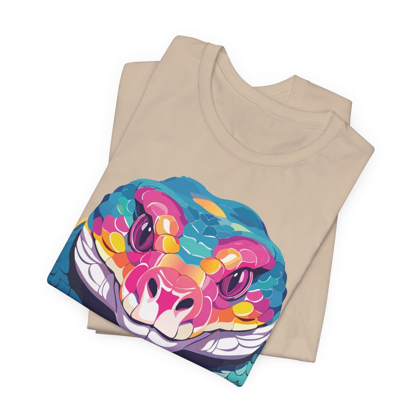 Unisex Animal Tee Shirt With Art Design, Wild Animals Short Sleeve Graphic Tee For Everyday Wear