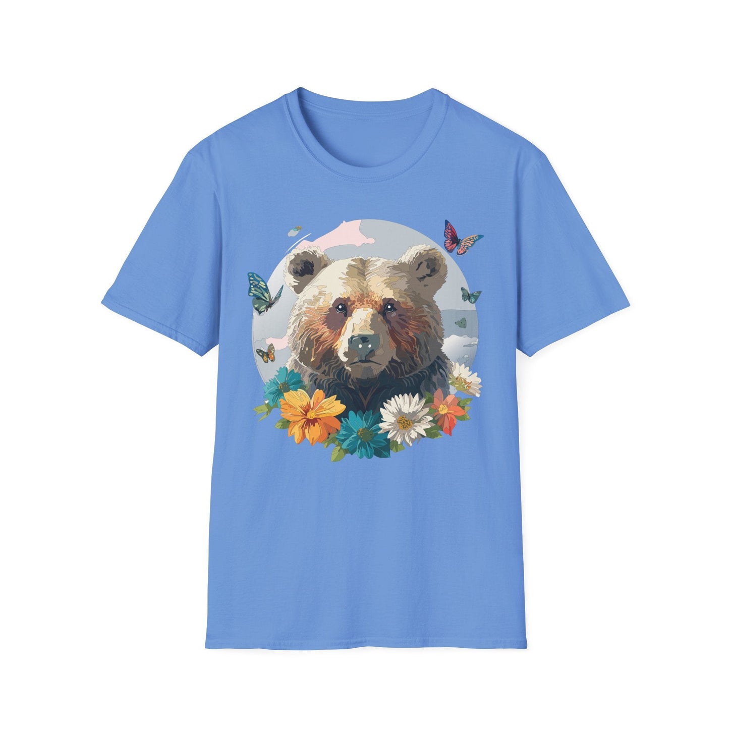 Bear T Shirt Unisex Gildan Softstyle Cotton Tee With Teddy Bear Design Lightweight Comfort