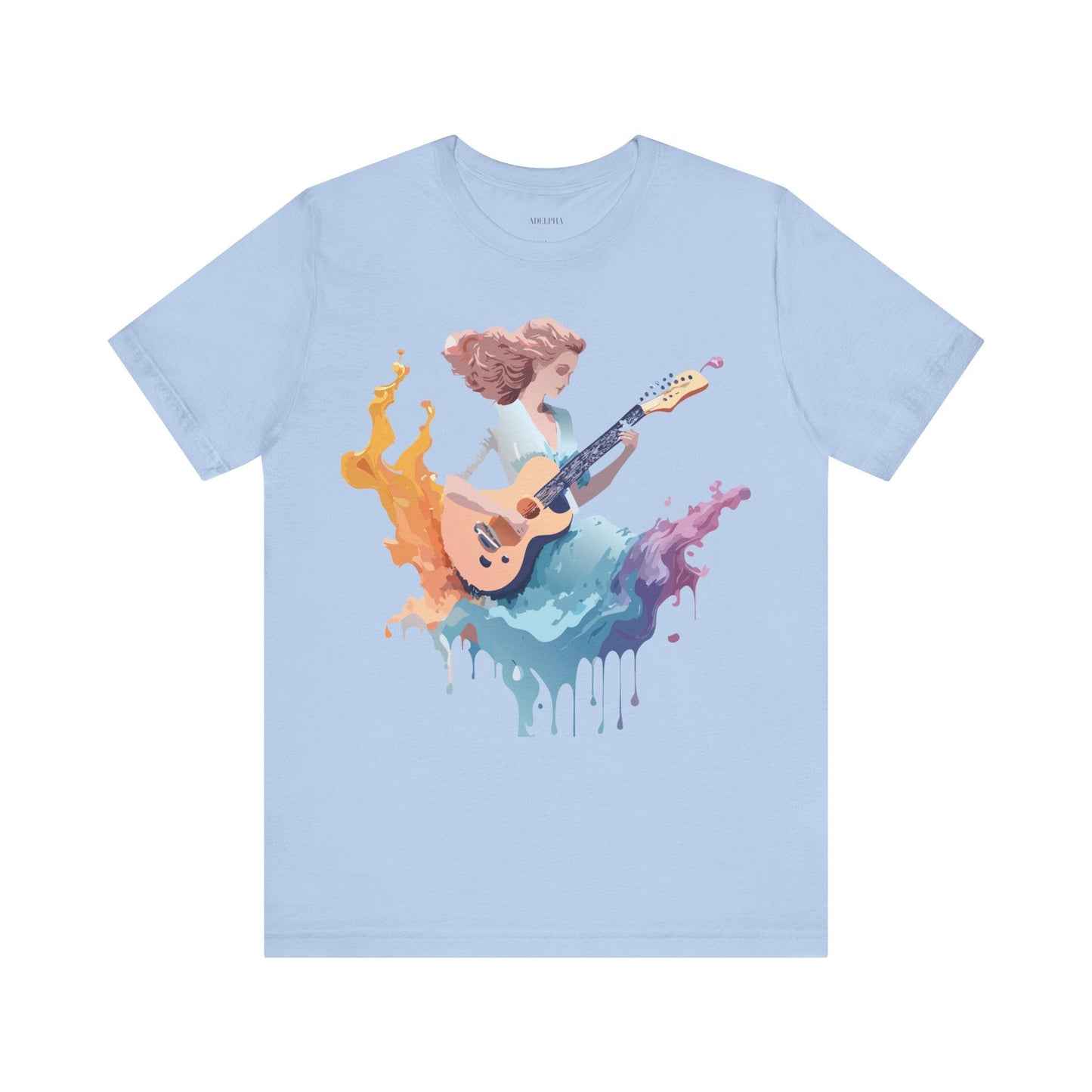 Music Graphic Unisex 100 Cotton Vintage Art with Musical Elements Tee 38