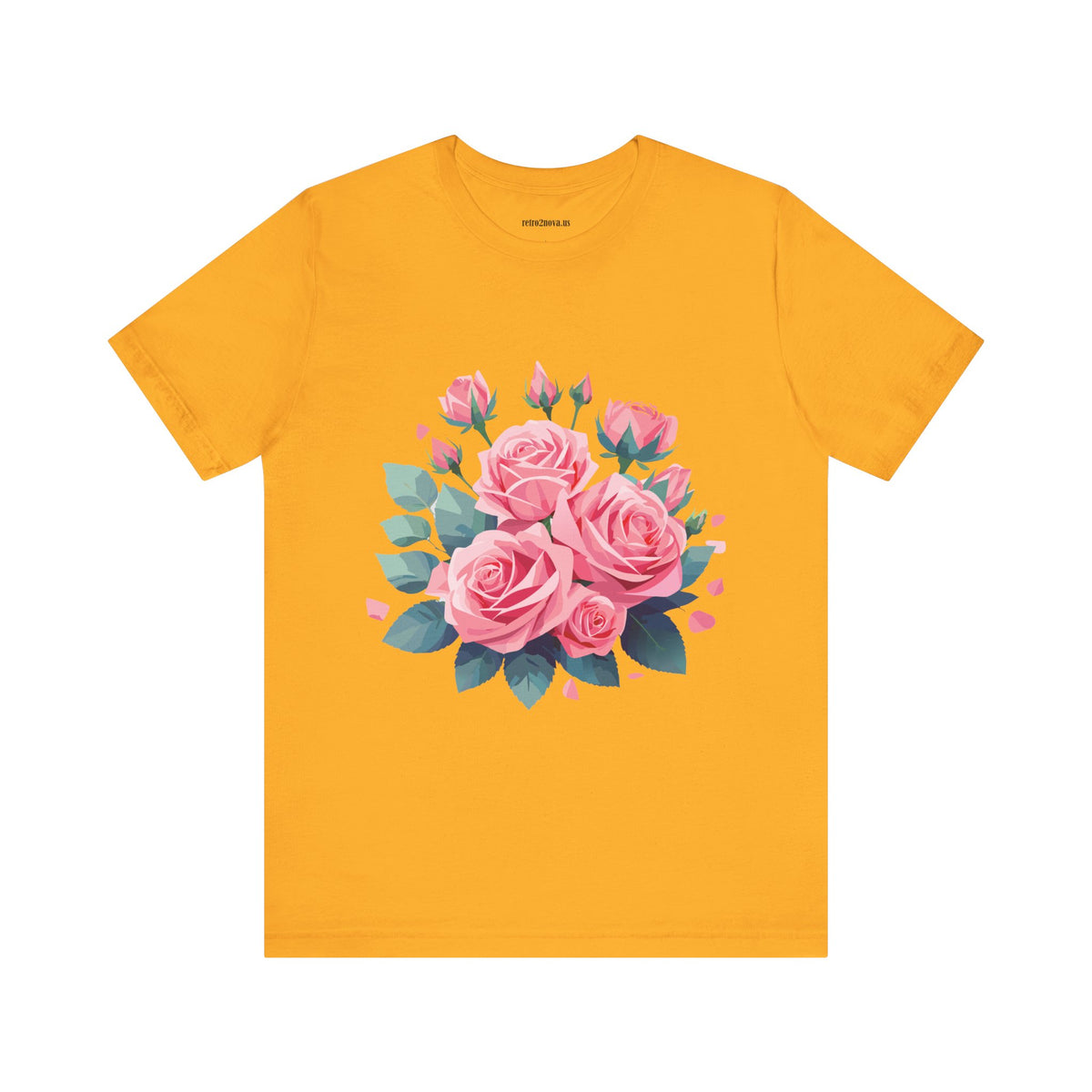 Floral Graphic Unisex Cotton Bella+Canvas Tee with Flowers Design ab104