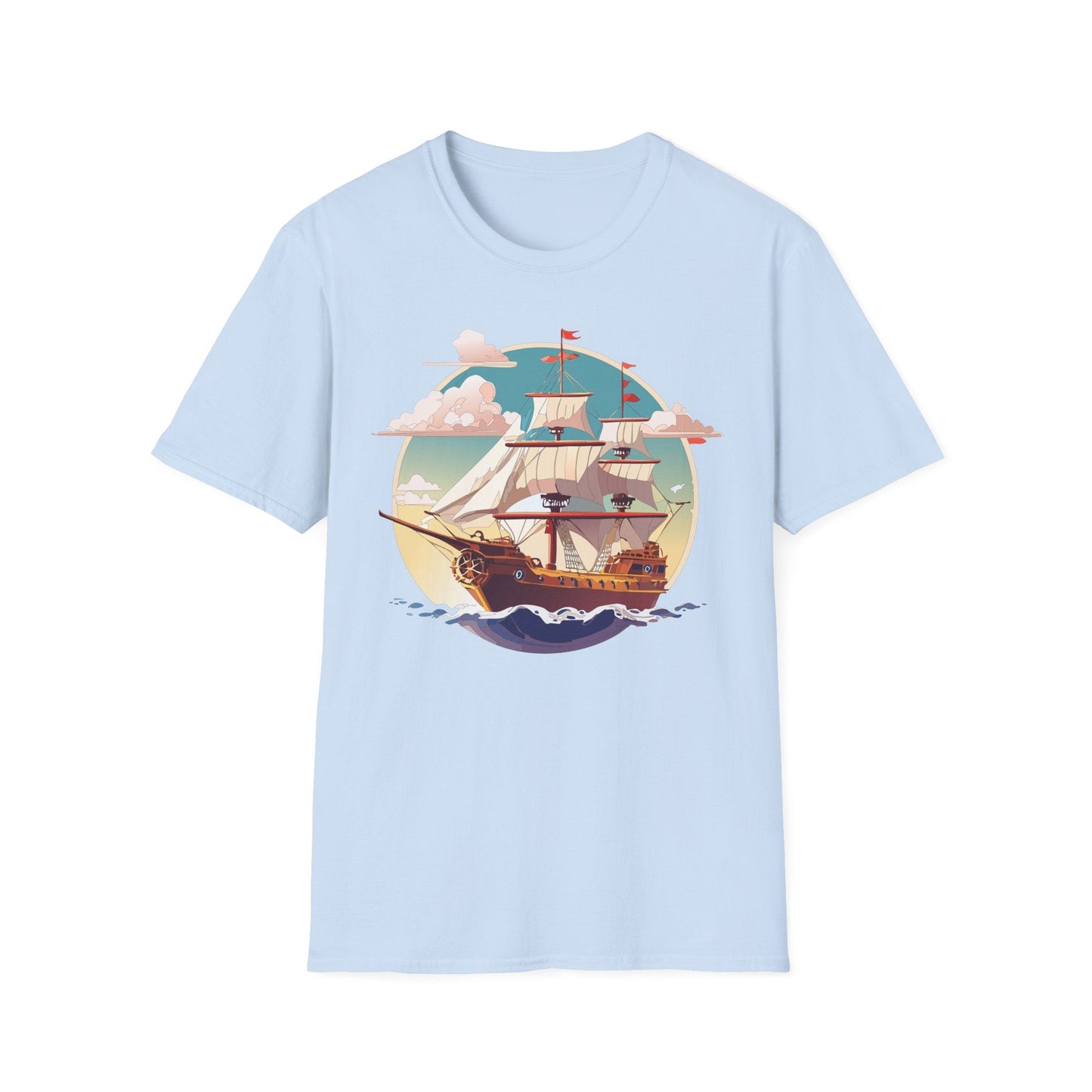 Unisex Ship T Shirts Frigate Vessel Tee Shirt Gildan Softstyle 64000 Cotton Comfort Premium Tee