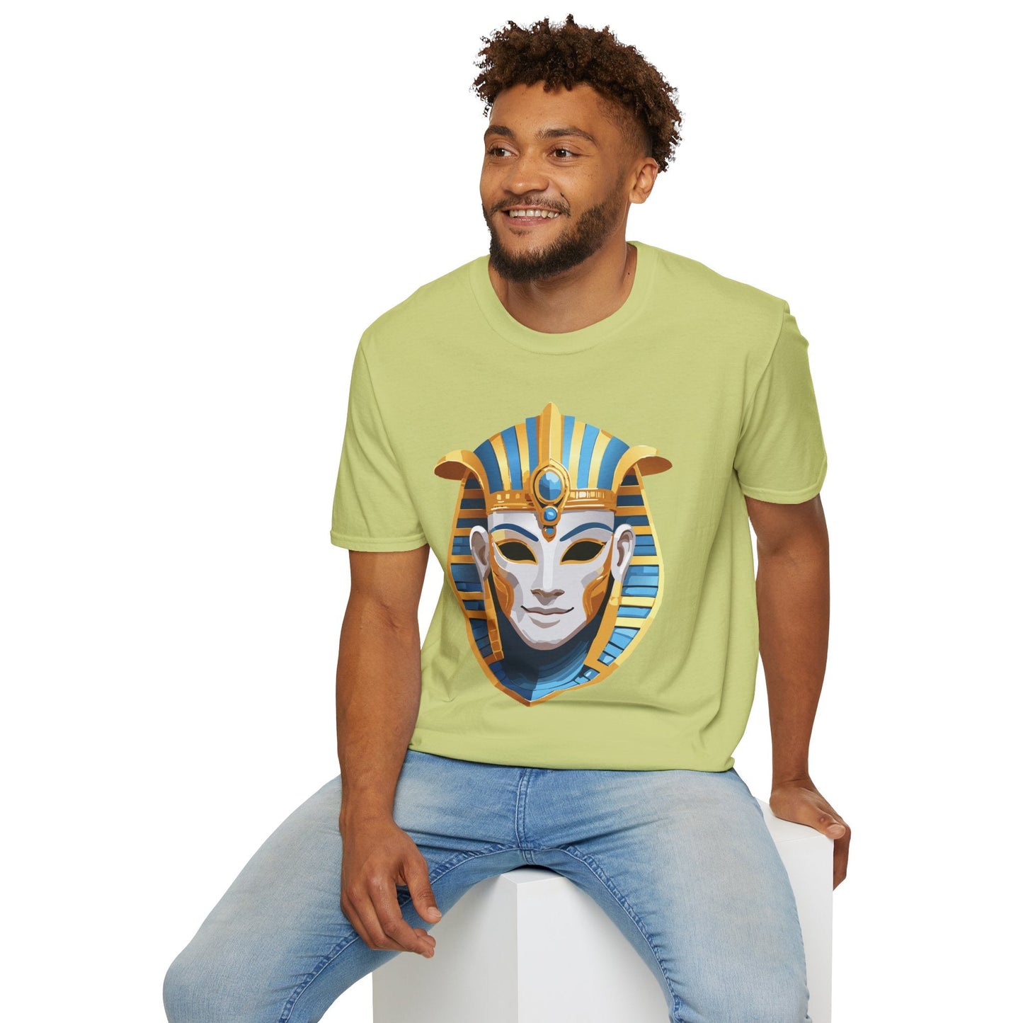 Mask Tee Shirt Unisex Gildan Softstyle 64000 Cotton Tee With Masquerade Design Artwork