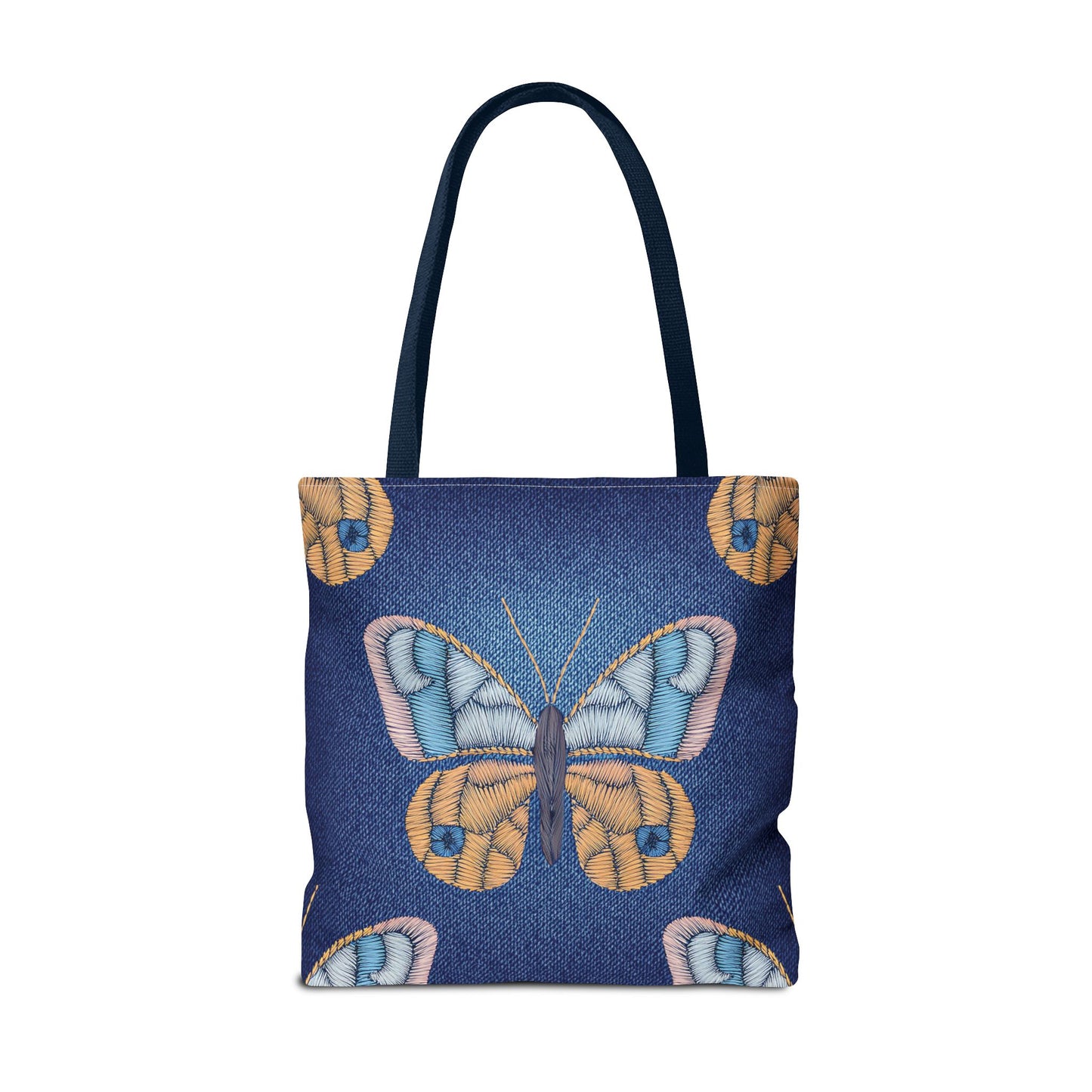 Denim Fabric Imitation Print Unisex Canvas Bag Poly Spun 3 Sizes Tote Bag 175