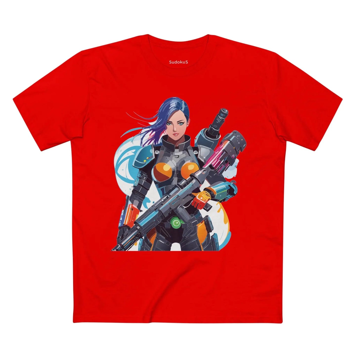 Army-woman Graphic Unisex 100 Cotton Staple Tee 24