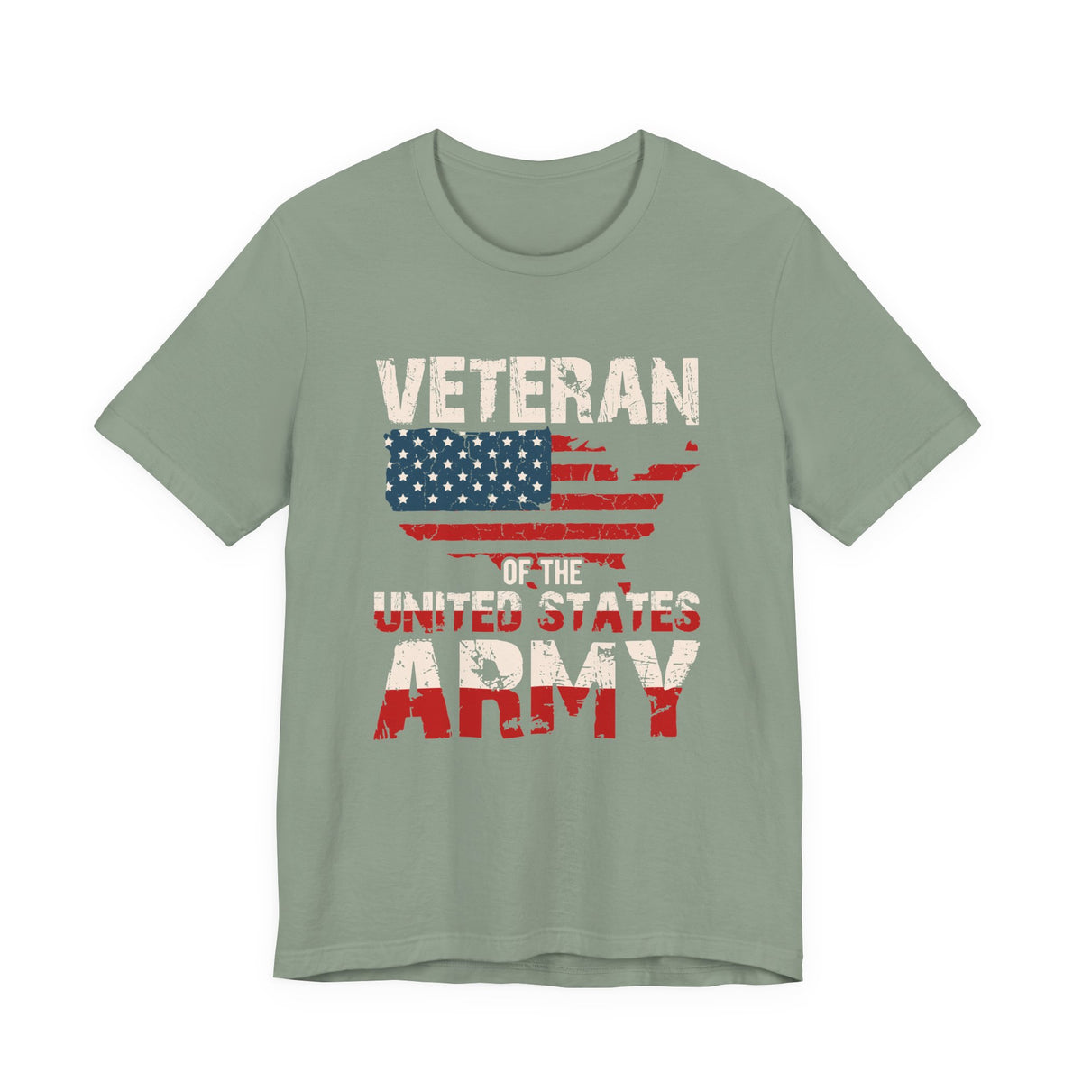 Veteran of the United States Army Tee American Flag Distressed Military Unisex Cotton Shirt v6