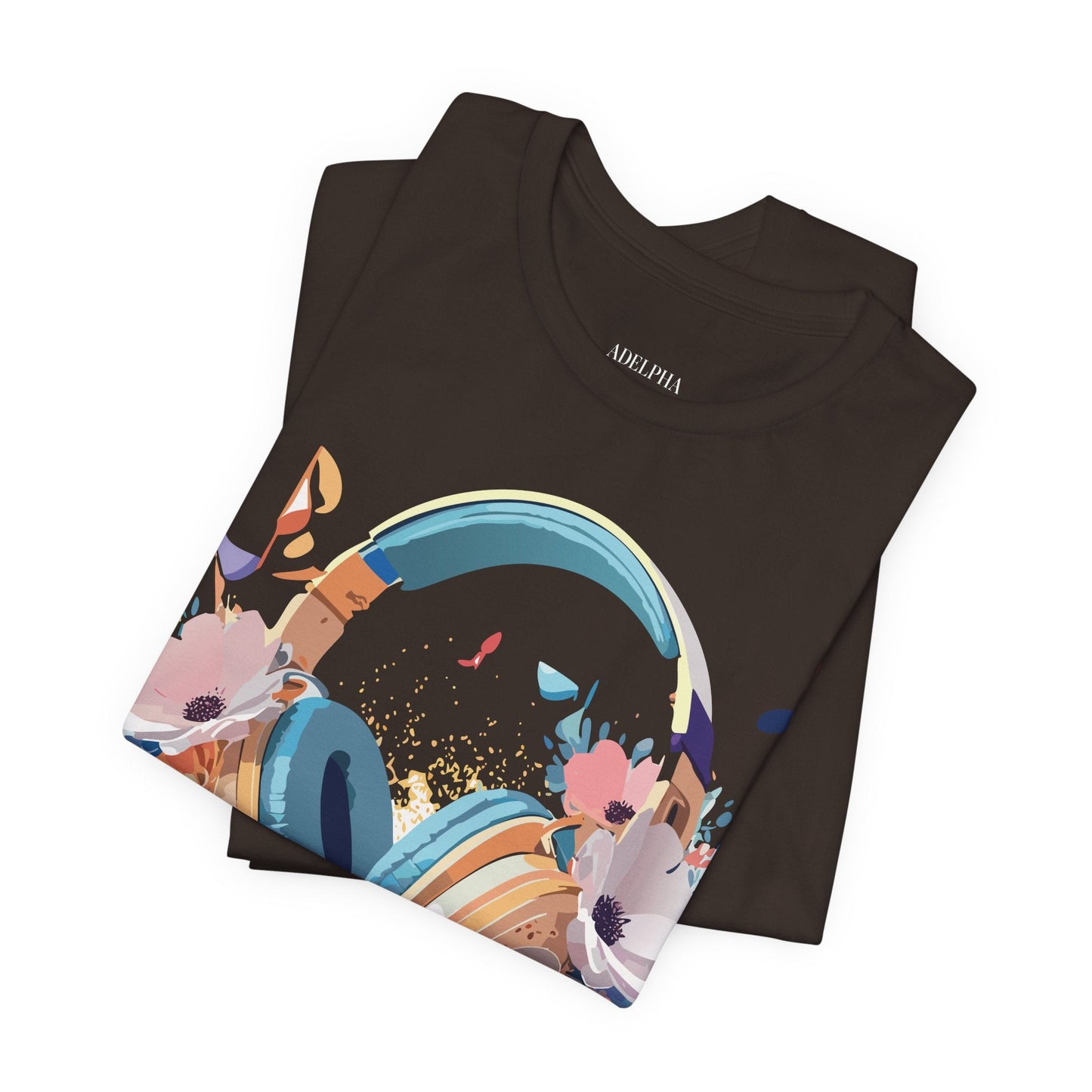 Music Graphic Unisex 100 Cotton Vintage Art with Musical Elements Tee 102