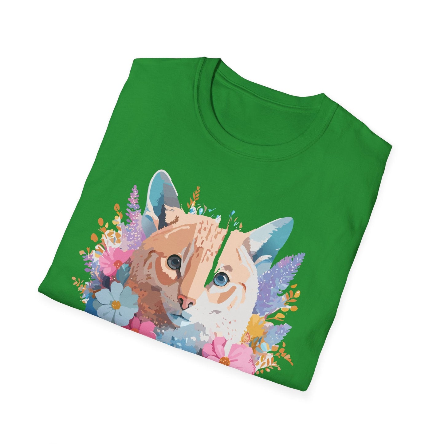 Unisex Cat Shirt Softstyle Tee 100 Percent Ring Spun Cotton Gildan 64000