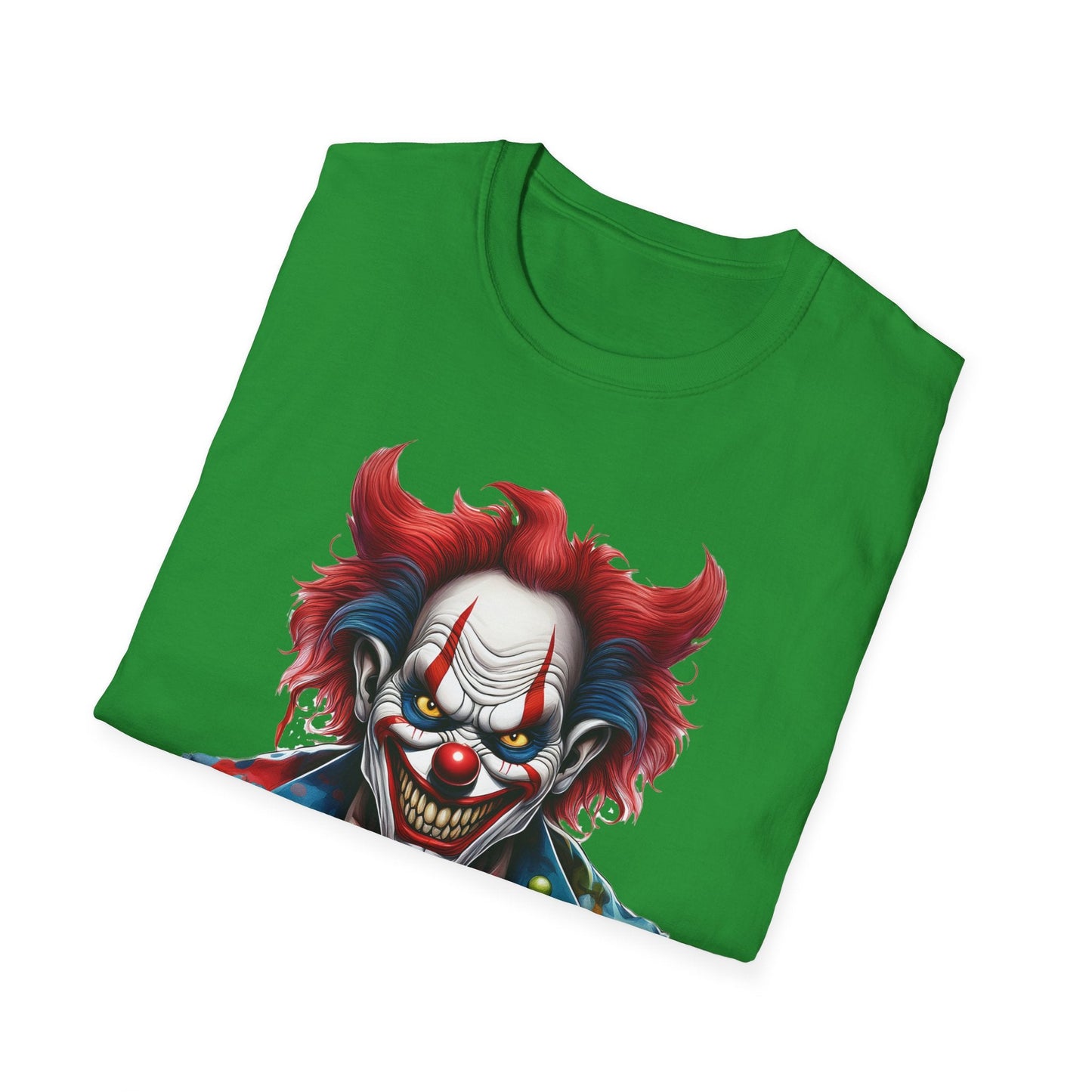 Unisex Clown Shirt With Funny Man Circus Print Tee Gildan Softstyle 64000 Classic Comfort Wear