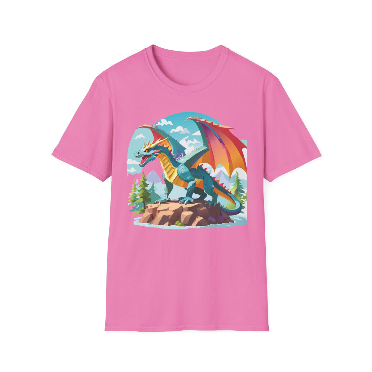 Dragon Graphic Tee Gildan Unisex 100 Cotton Tee Shirt with Animals Design h14